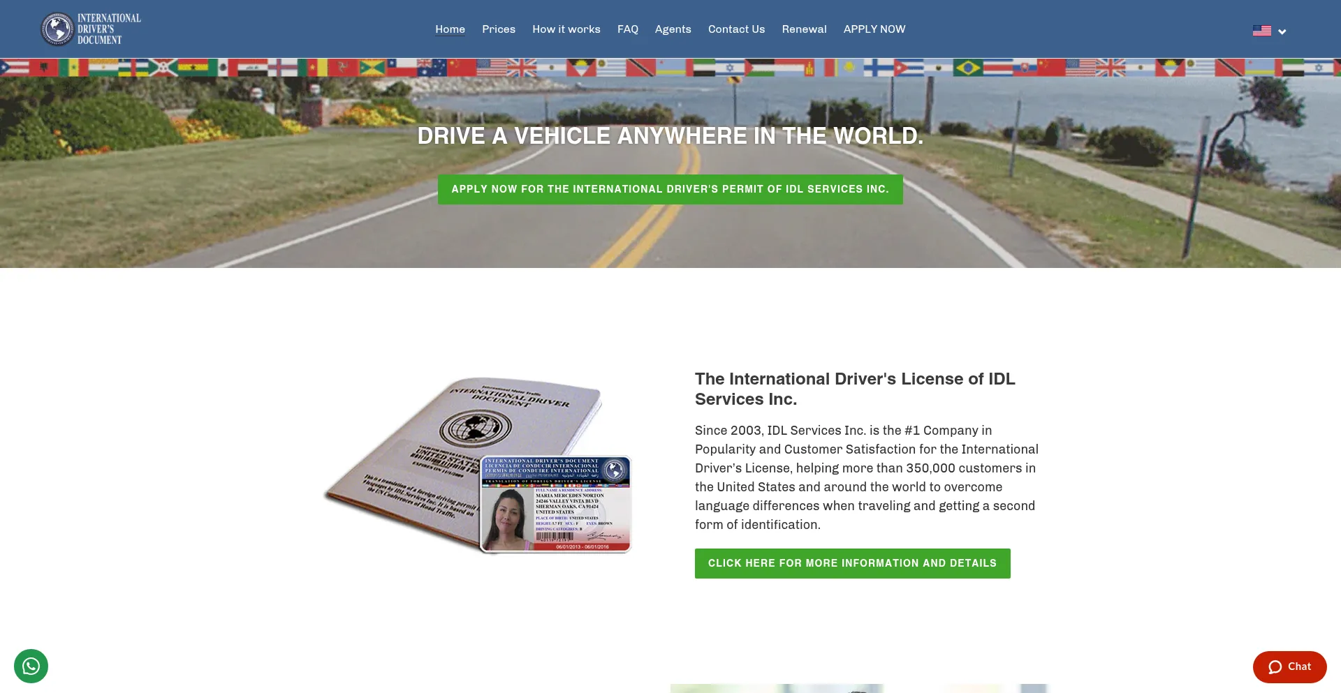 Website screenshot of International-license.com