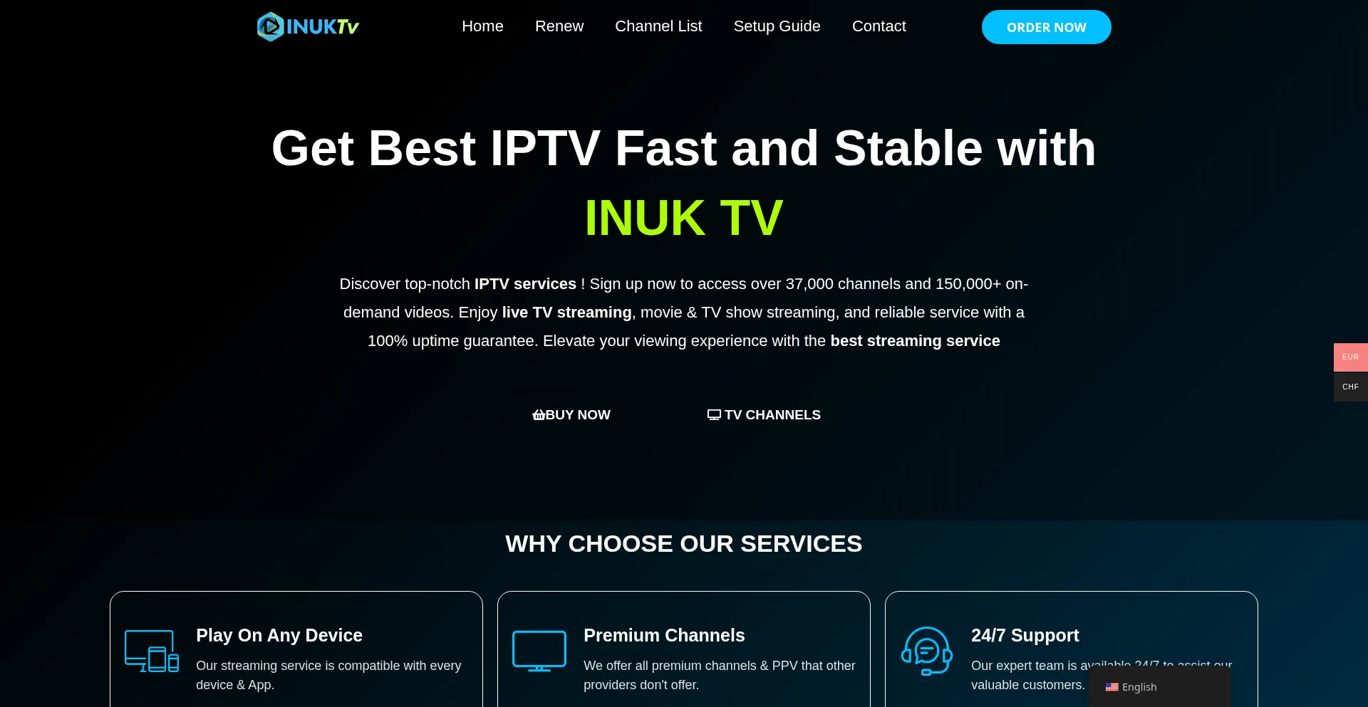 Website screenshot of Inuktv.com