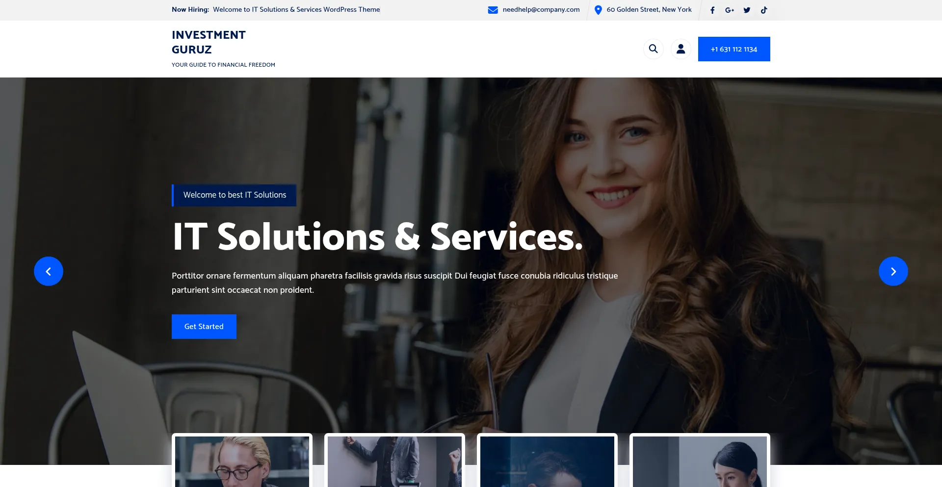 Website screenshot of Investmentguruz.com