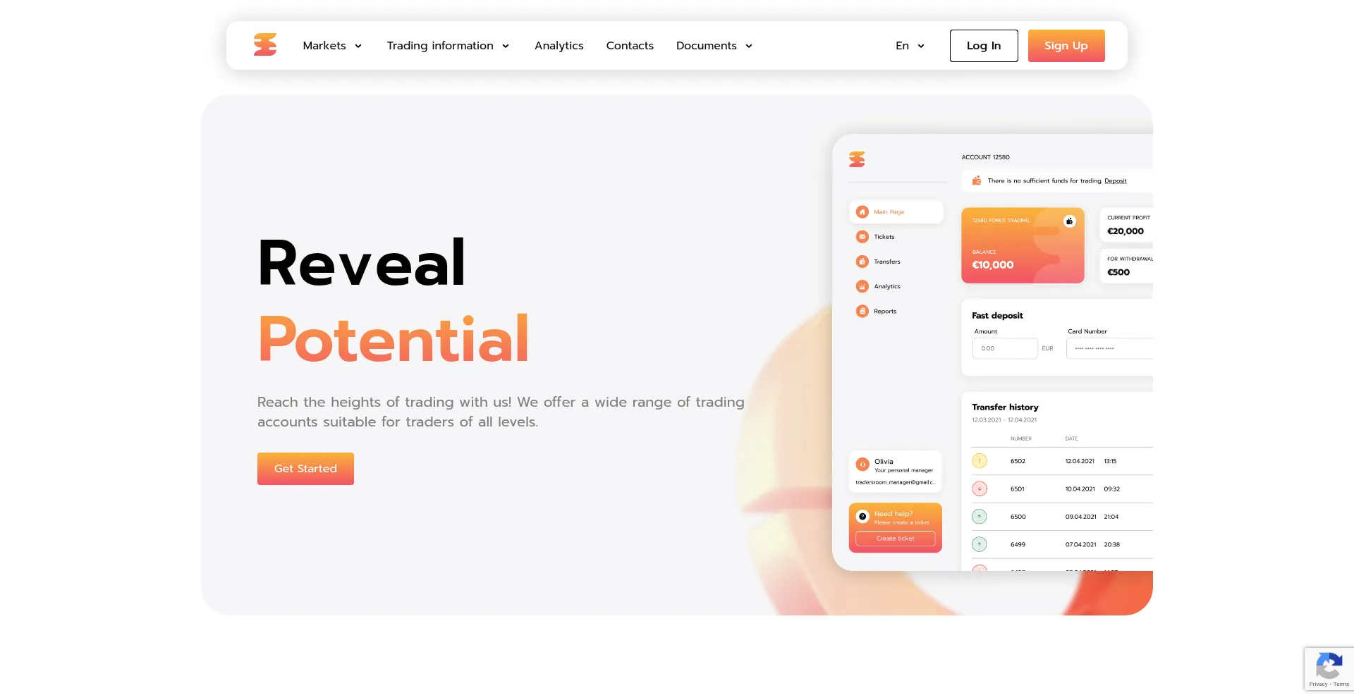 Website screenshot of Investments.hu