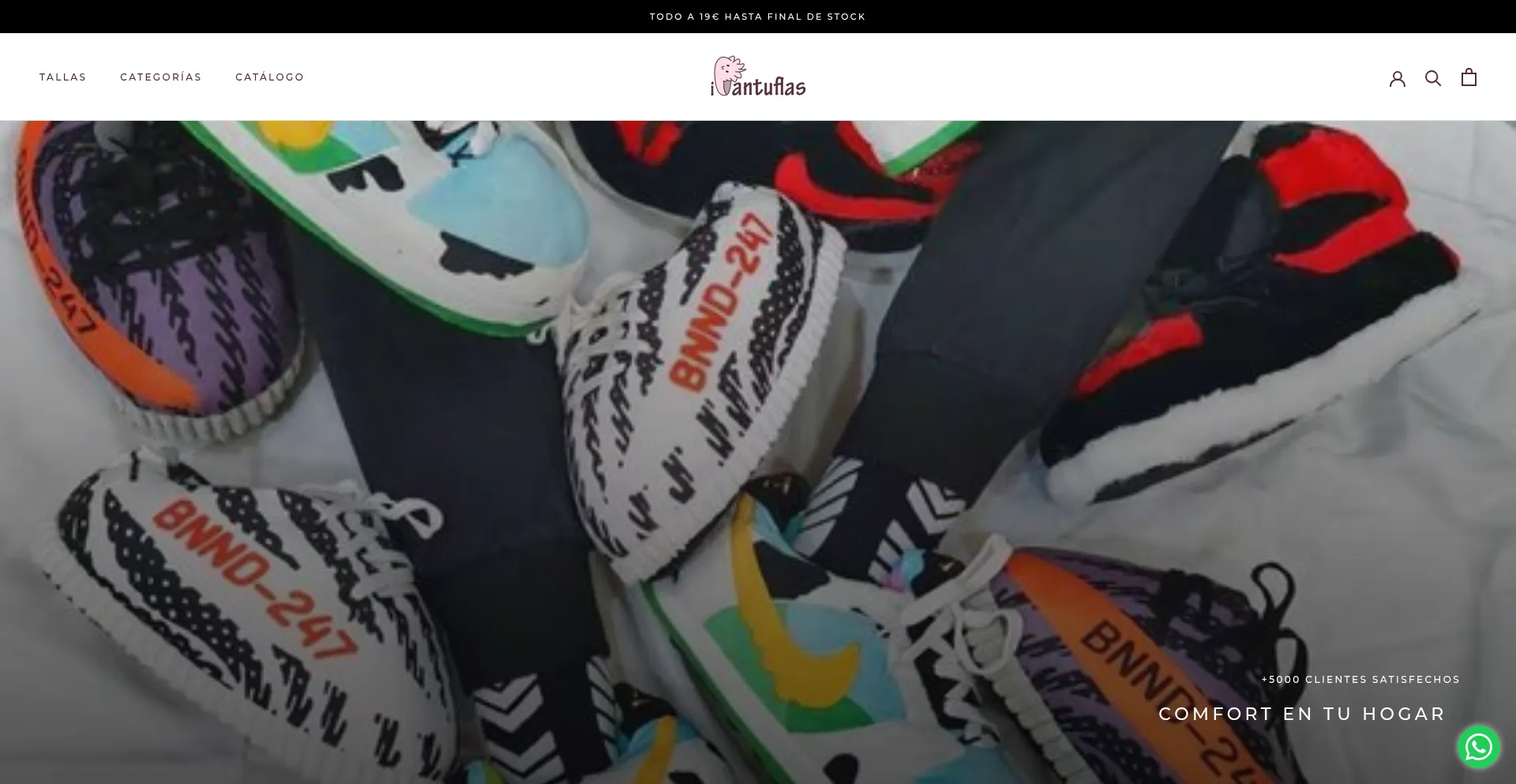 Website screenshot of Ipantuflas.com