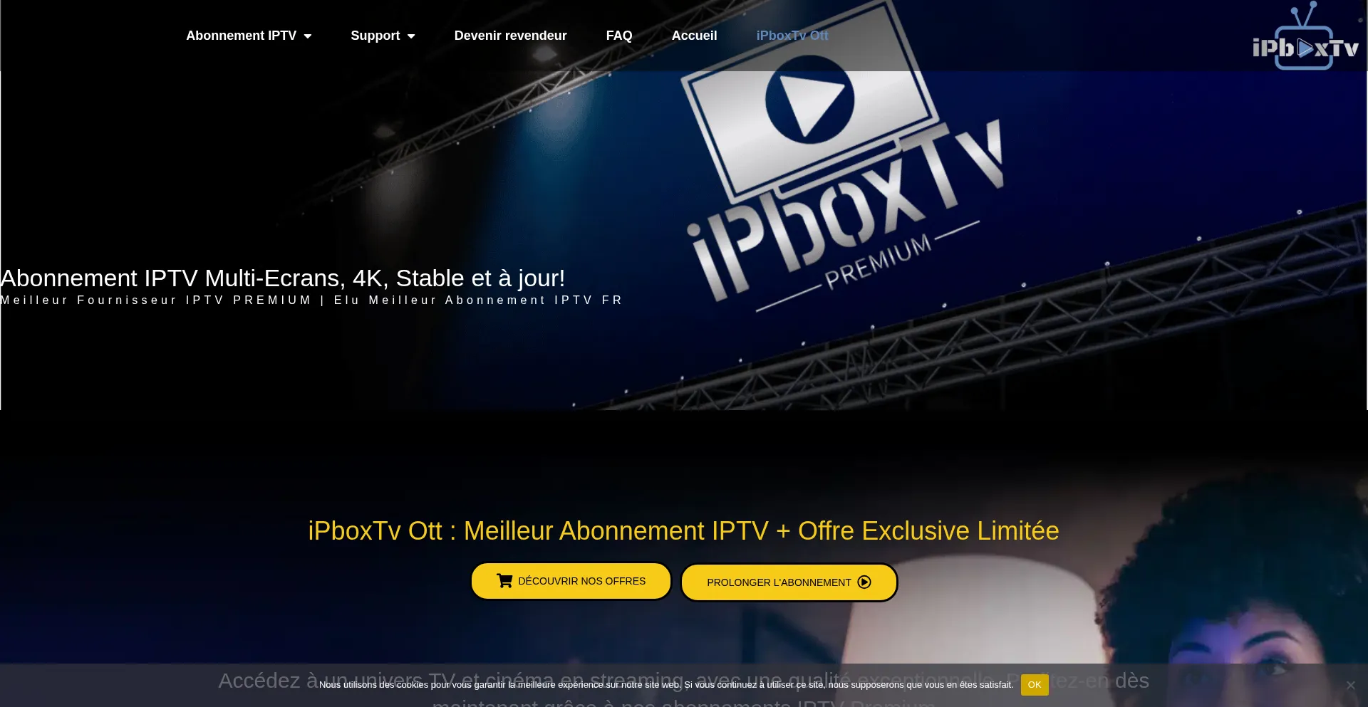 Website screenshot of Ipboxtv.net