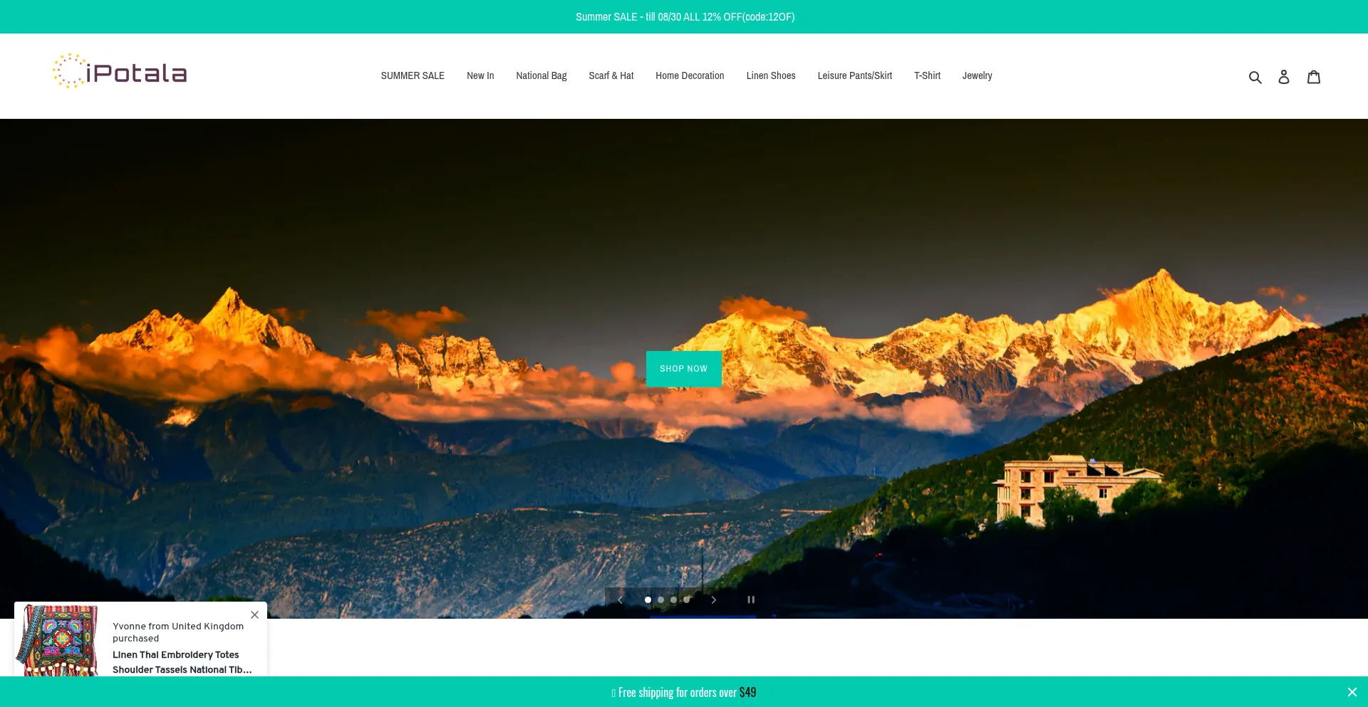 Website screenshot of Ipotala.com