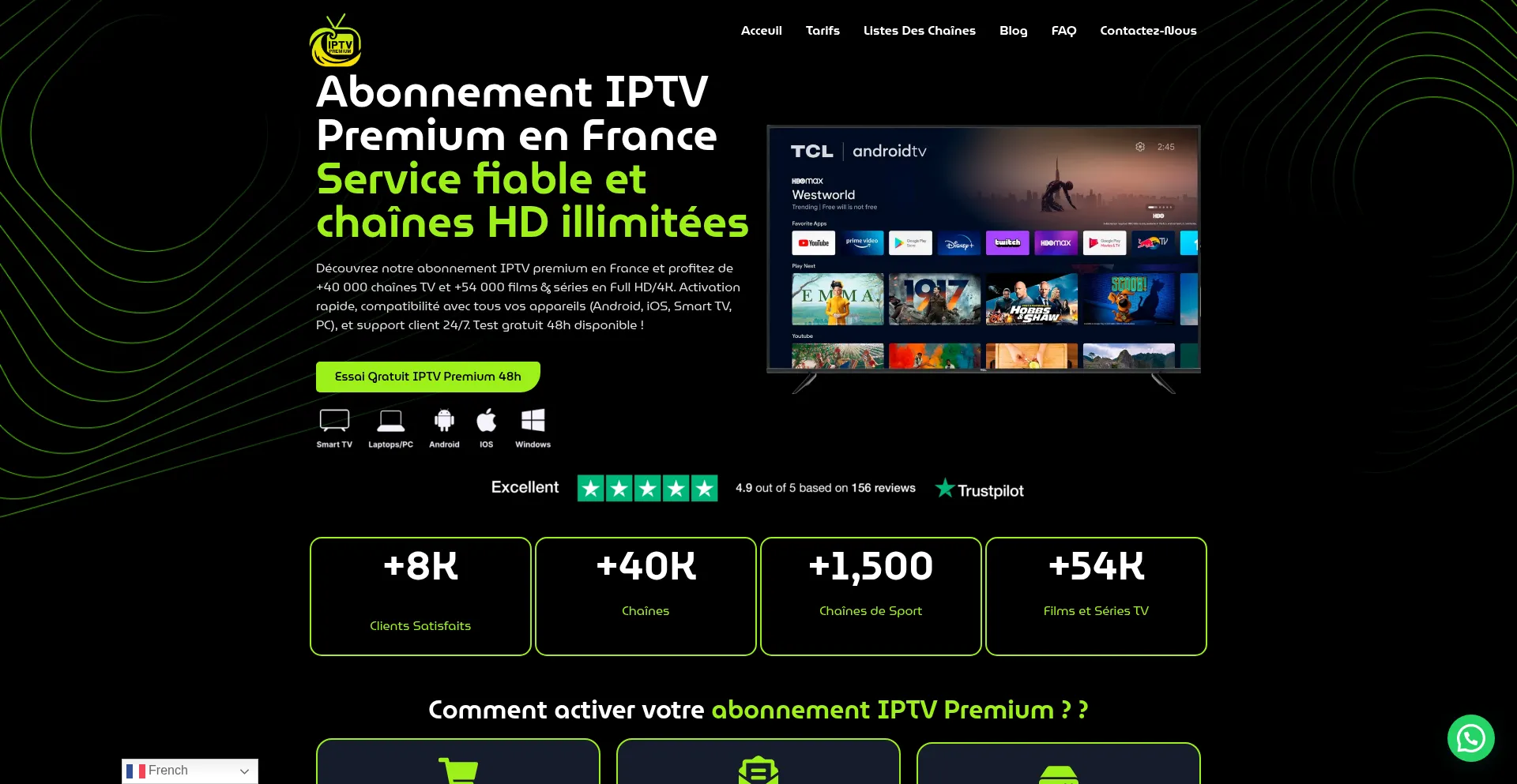Website screenshot of Iptv-tvpremium.com
