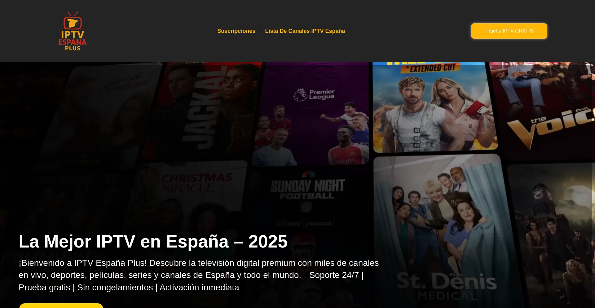 Website screenshot of Iptvespanaplus.com
