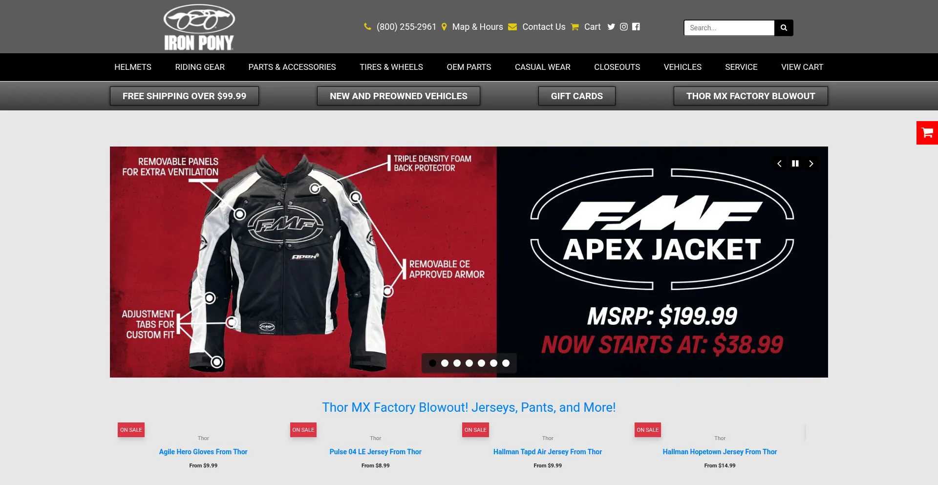 Website screenshot of Ironpony.com