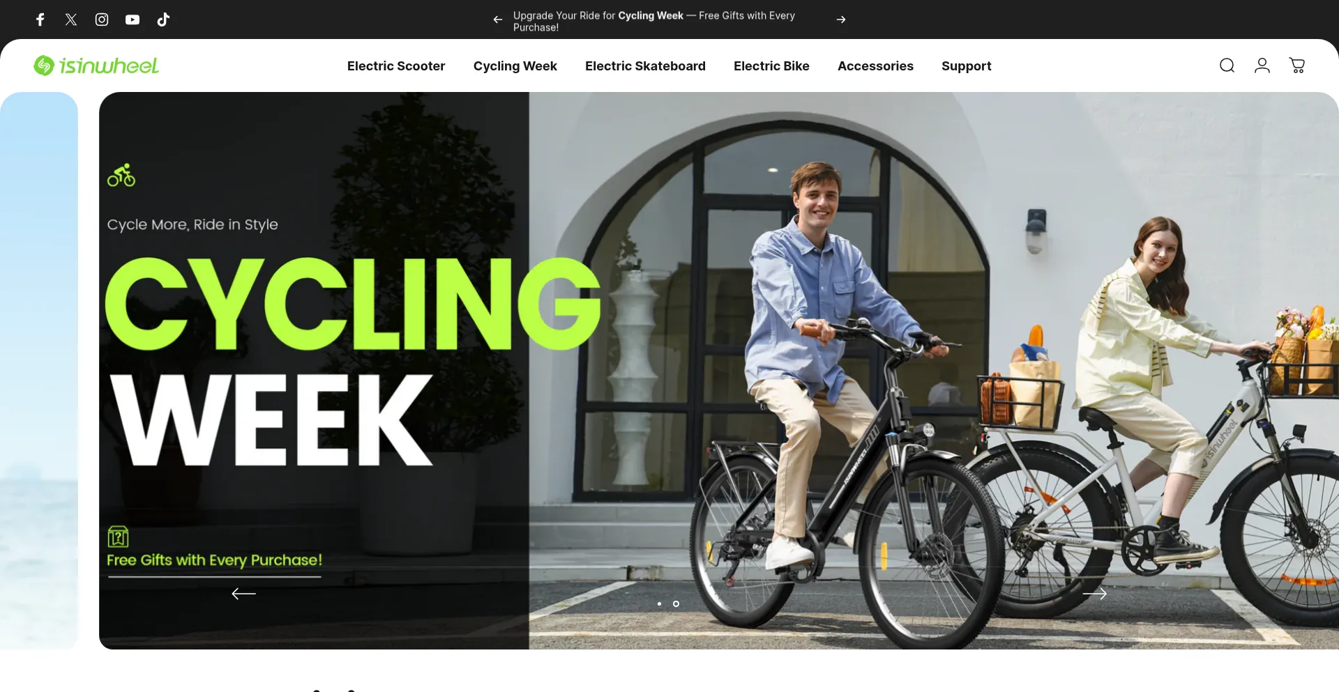 Website screenshot of Isinwheel.com