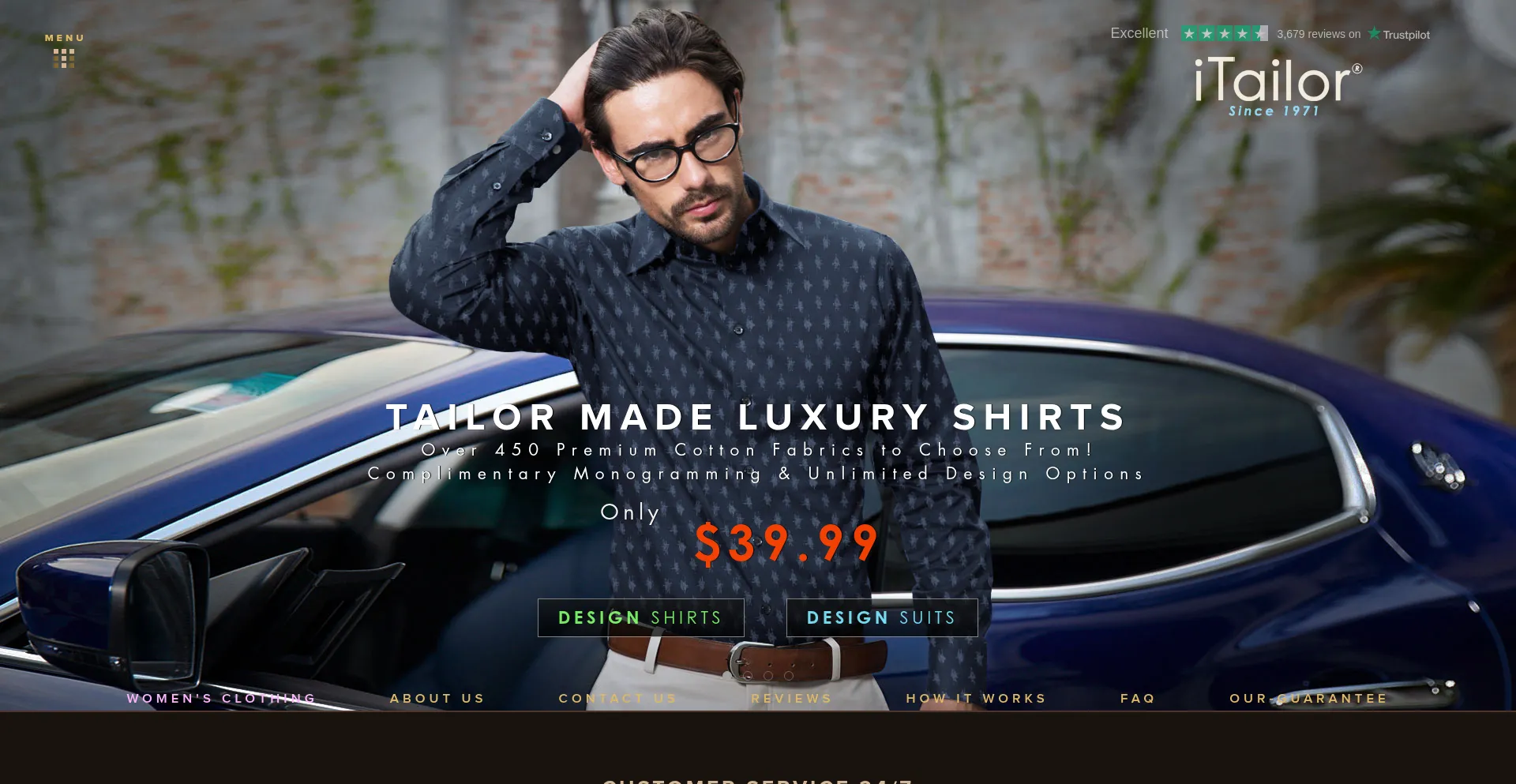 Website screenshot of Itailor.com