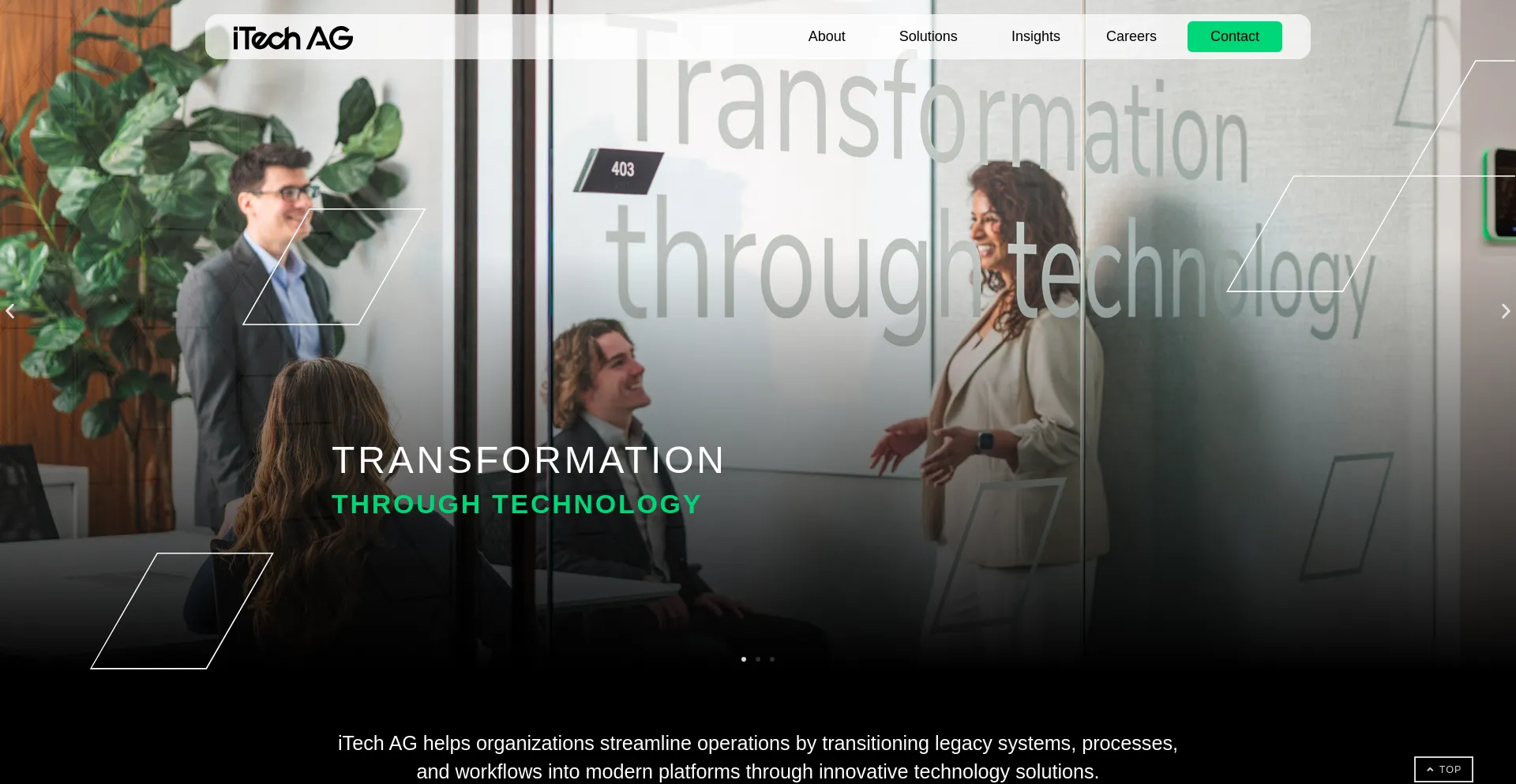 Website screenshot of Itechag.com