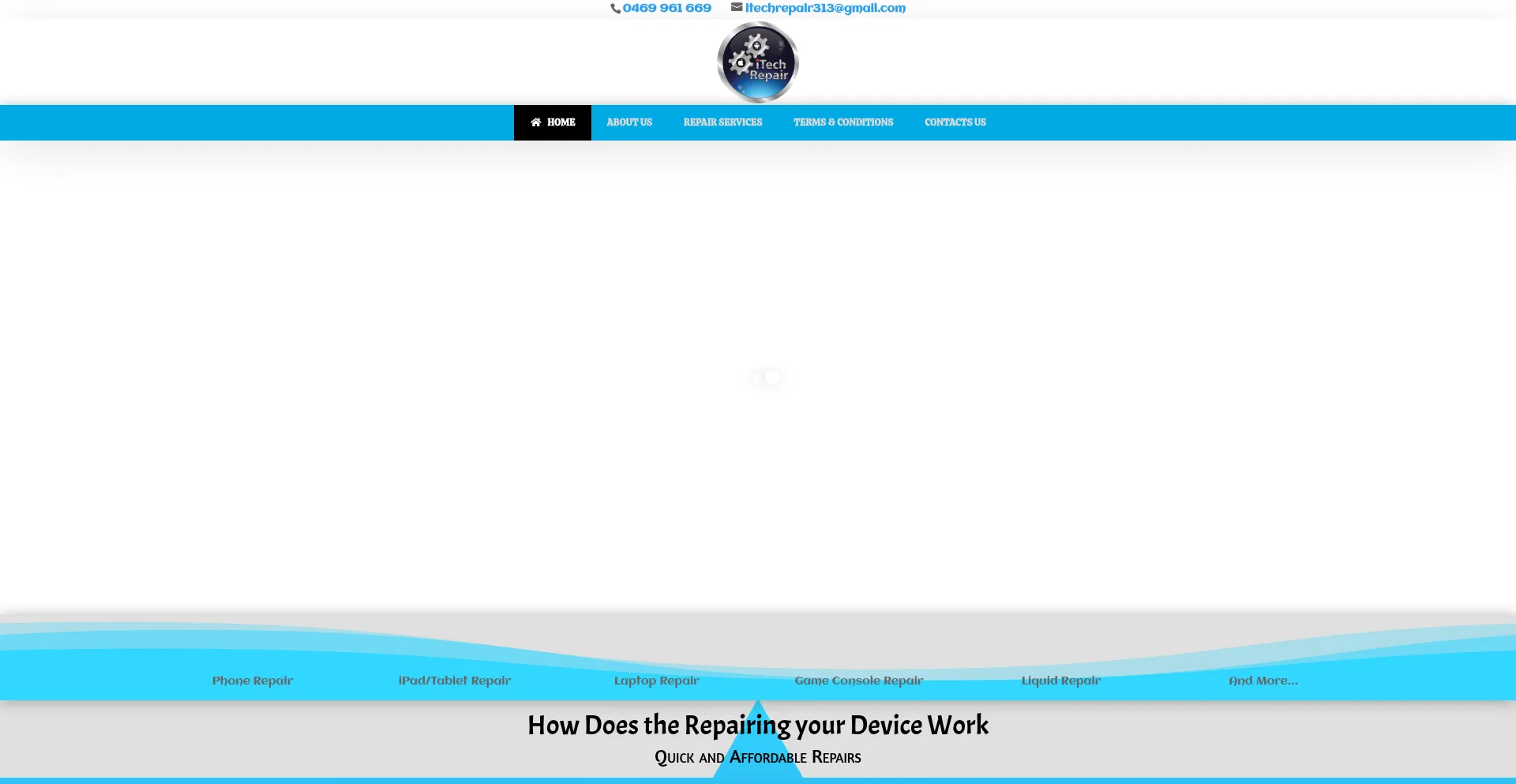 Website screenshot of Itechrepair.com.au