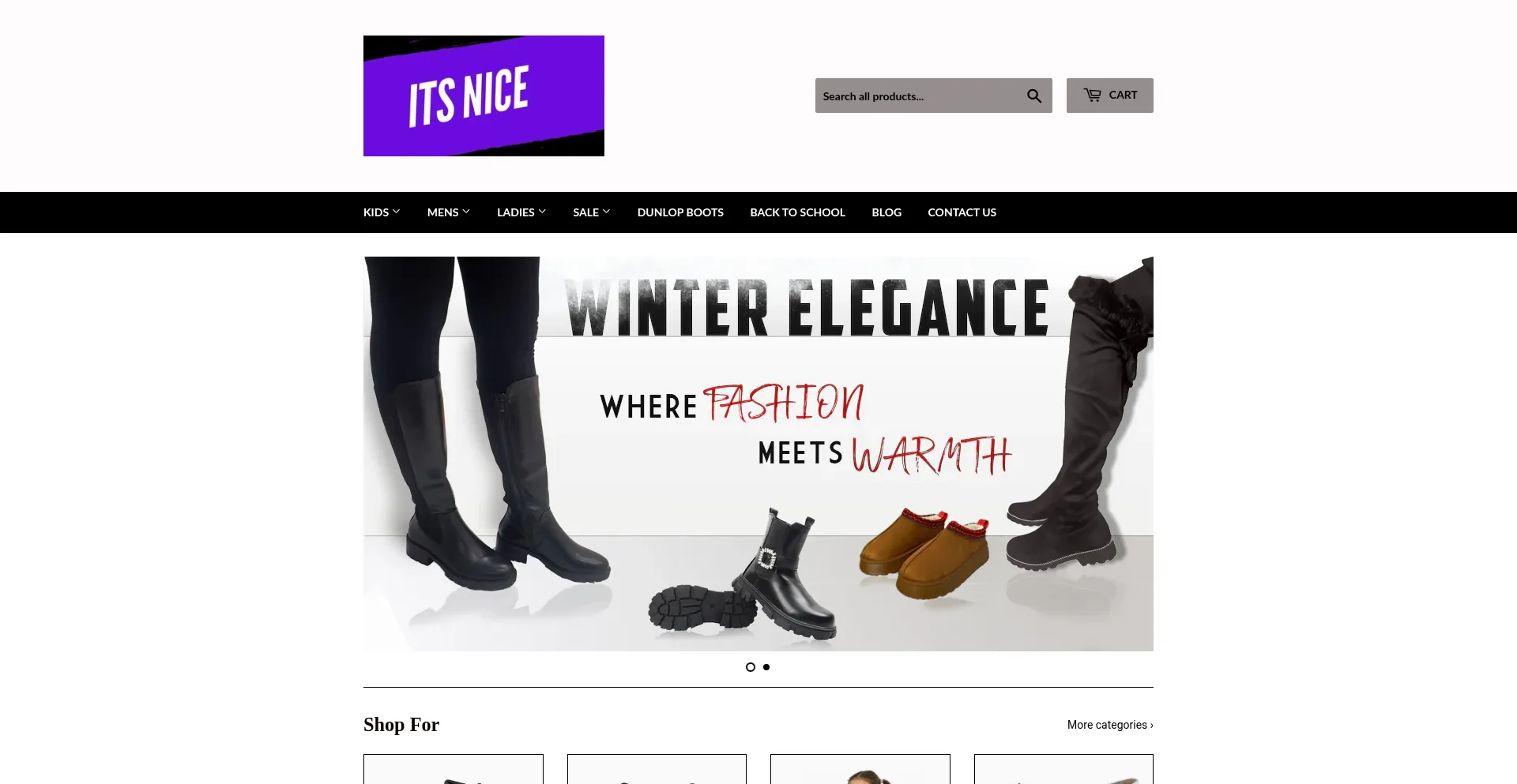 Website screenshot of Itsnice.co.uk