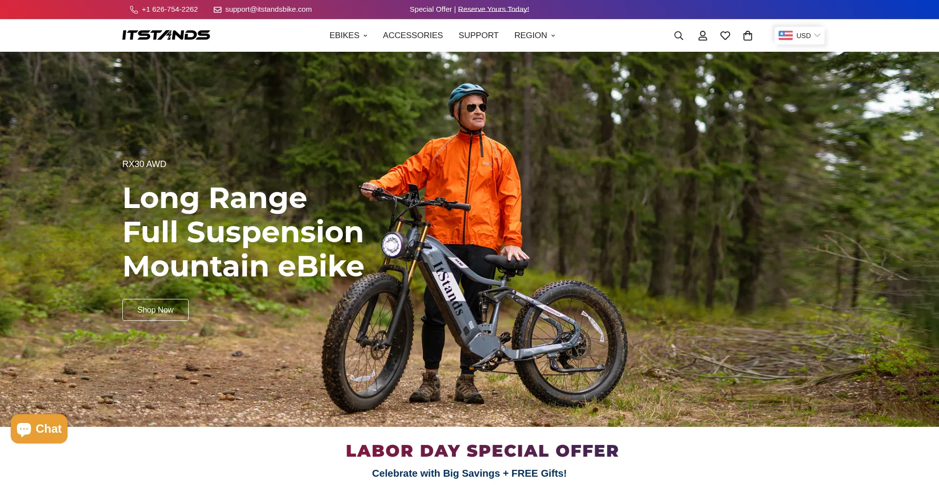 Website screenshot of Itstandsbike.com