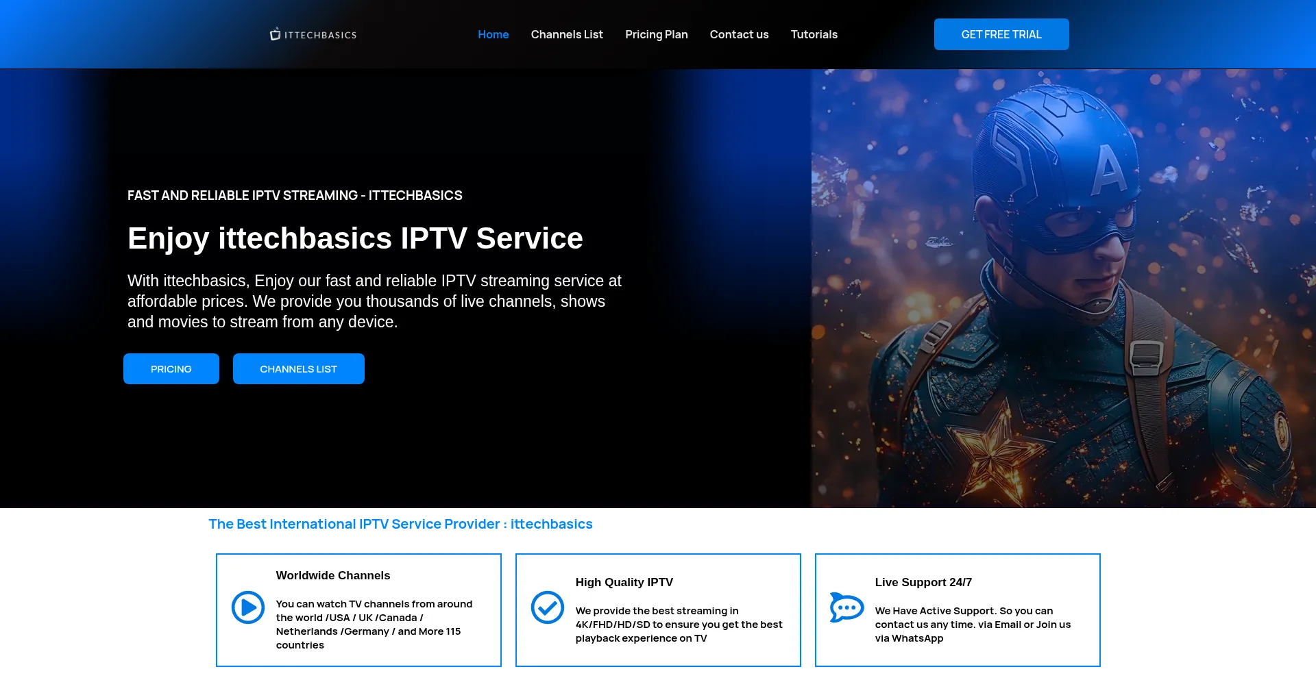 Website screenshot of Ittechbasics.tech