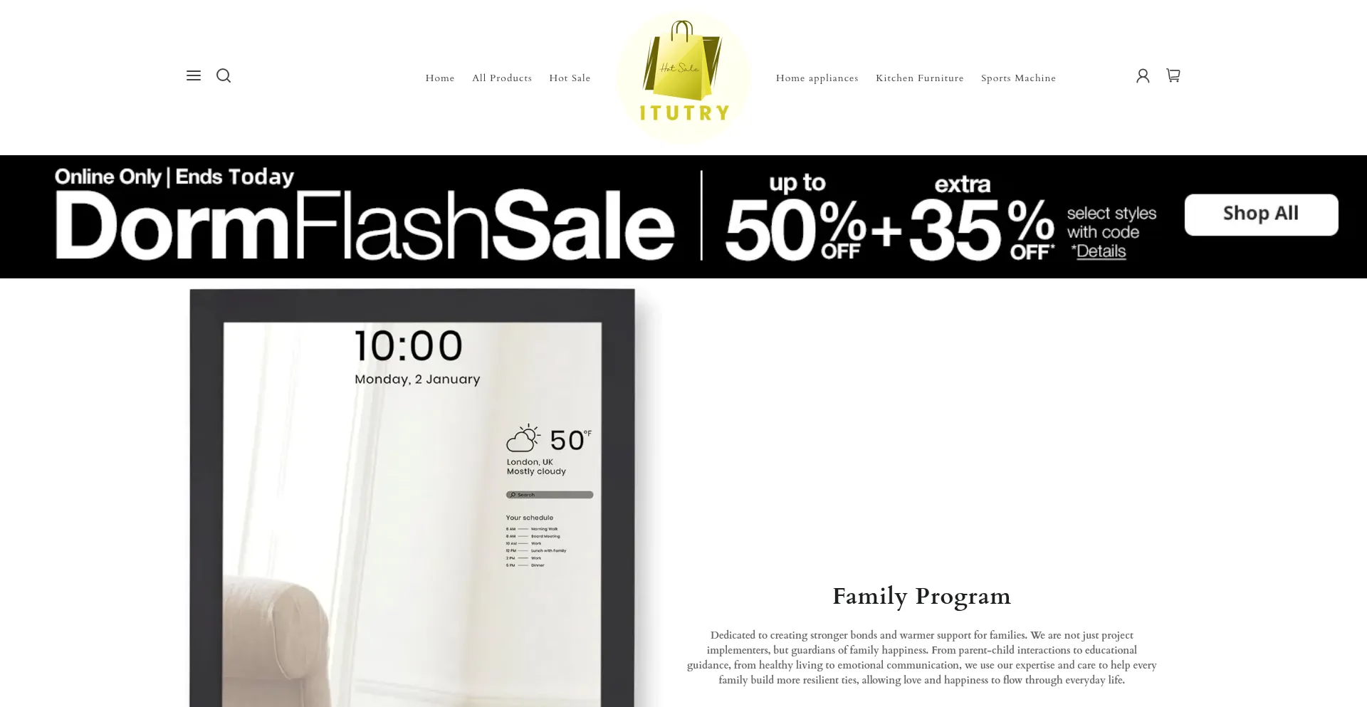 Website screenshot of Itutry.com