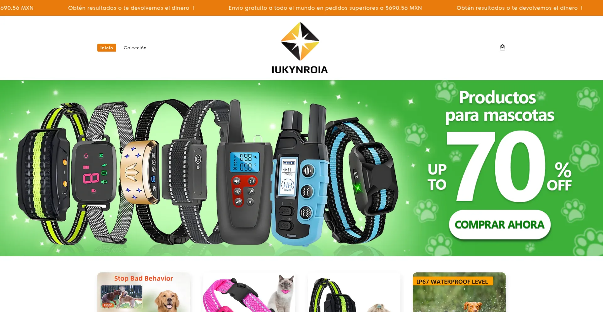 Website screenshot of Iukynroia.com