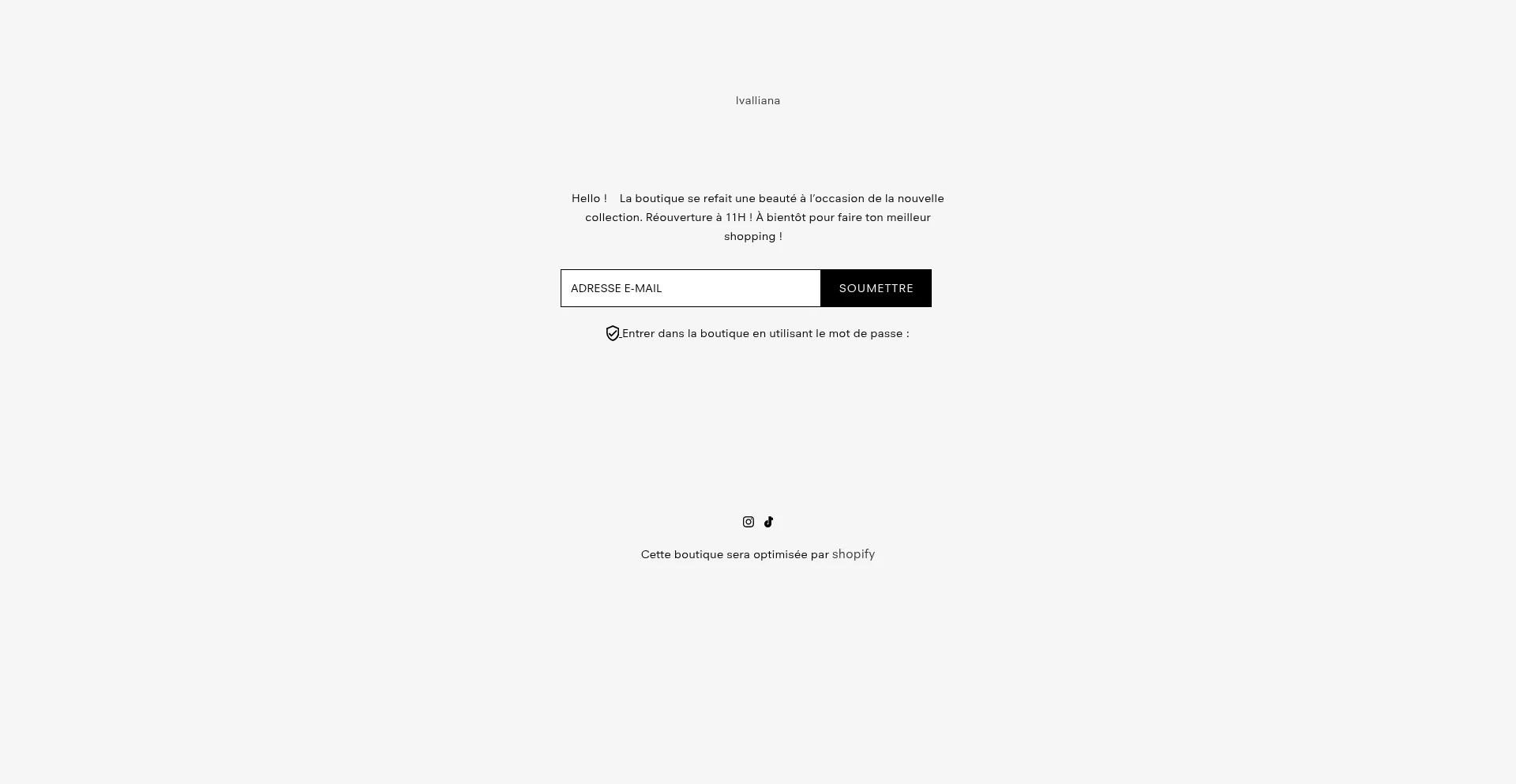 Website screenshot of Ivalliana.fr