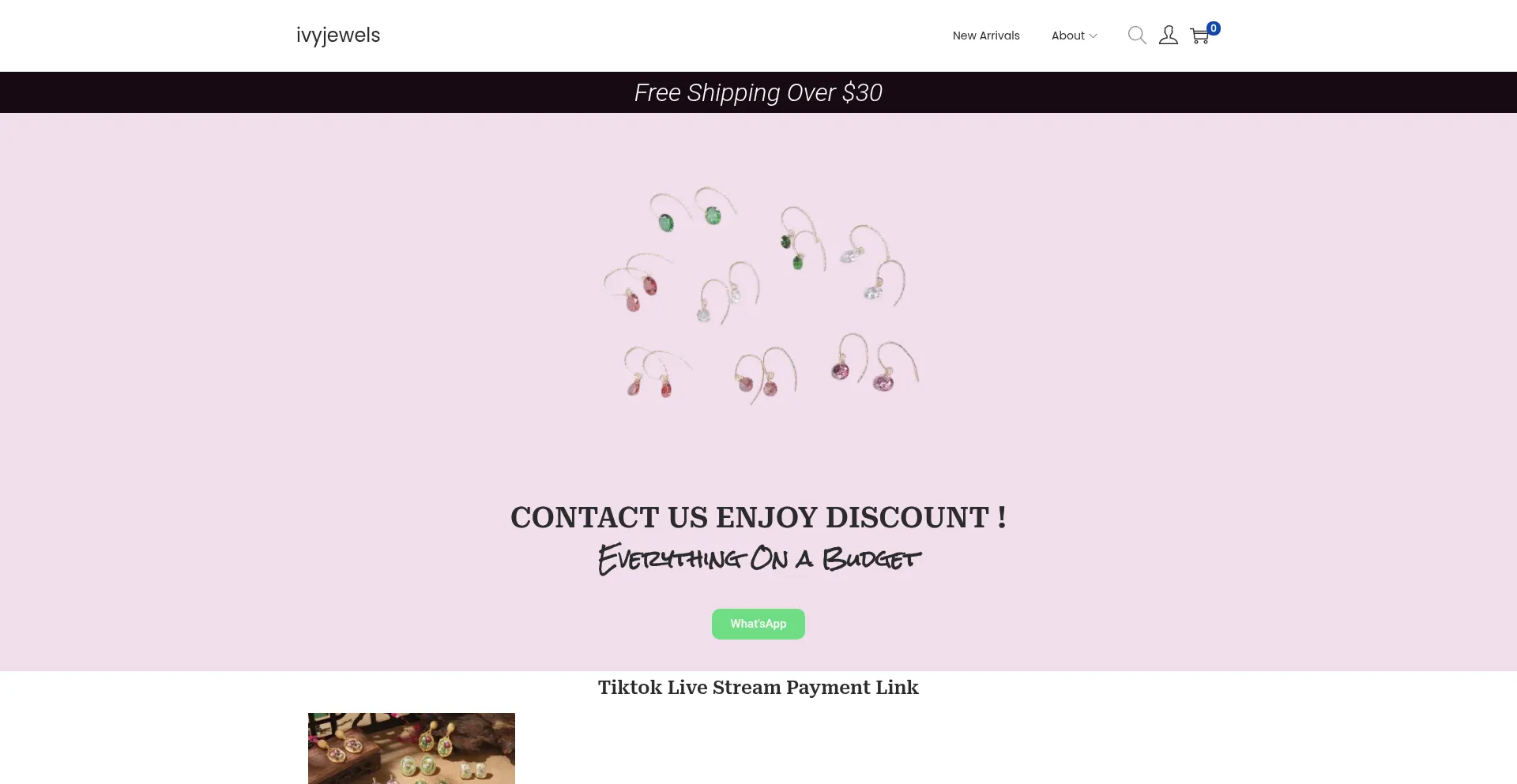 Website screenshot of Ivyjewel.com