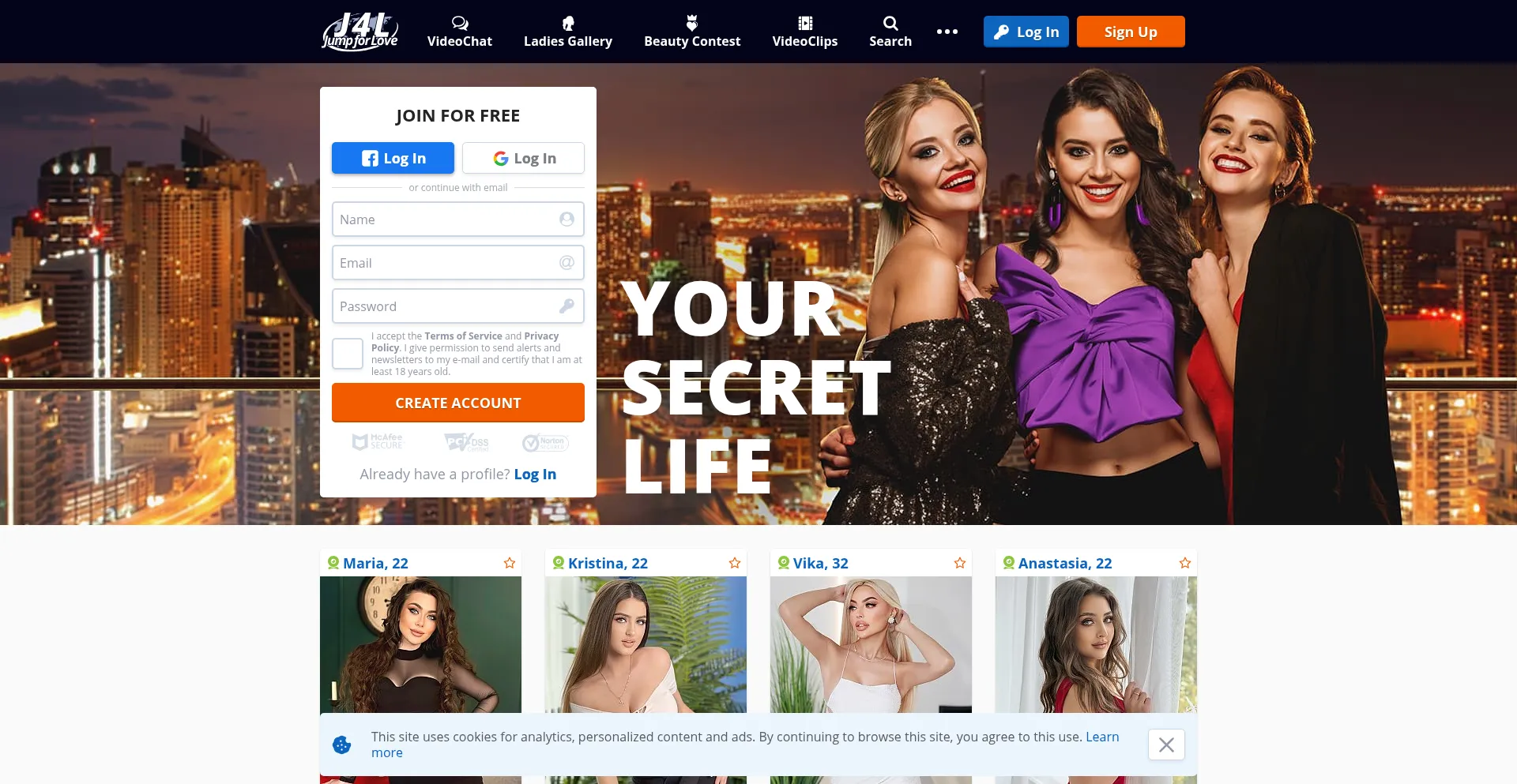 Website screenshot of J4elit.com