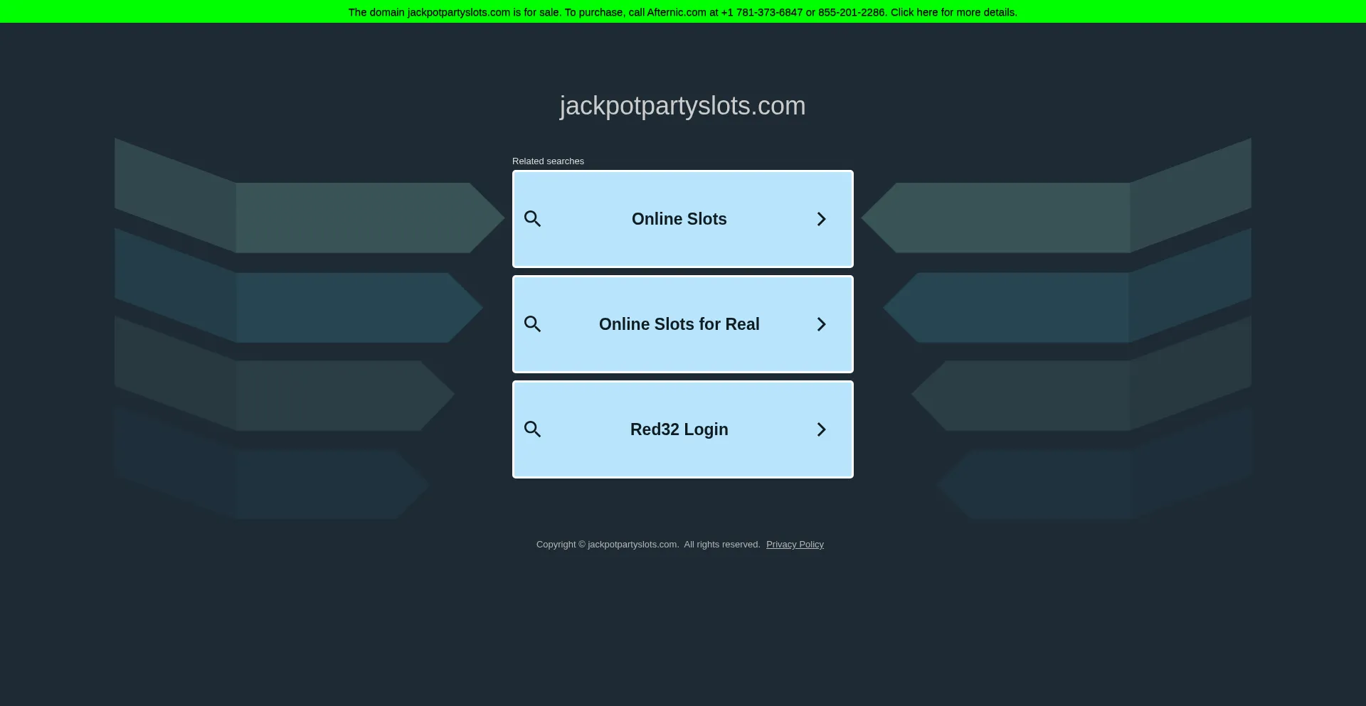 Website screenshot of Jackpotpartyslots.com