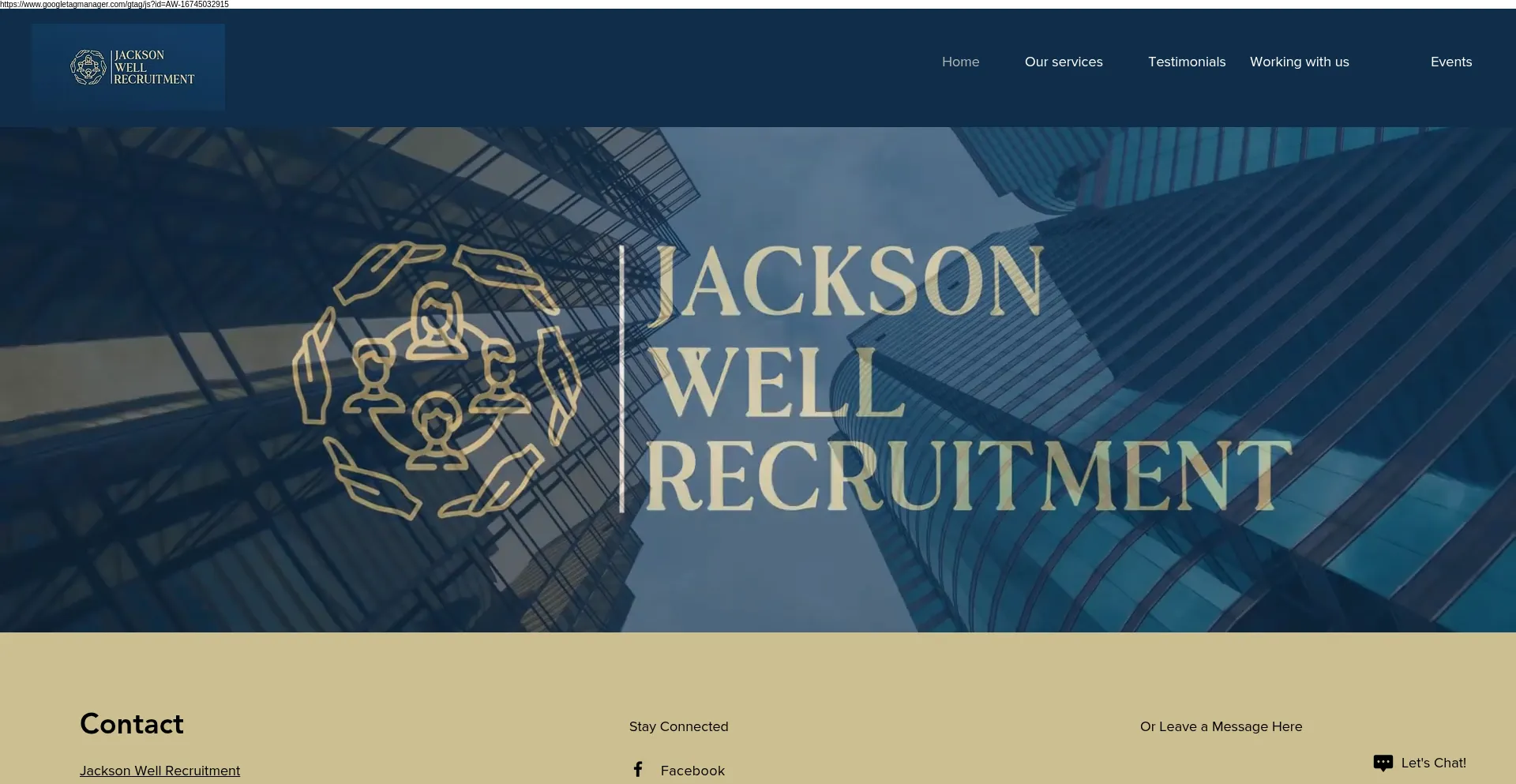 Website screenshot of Jacksonwellrecruitment.com