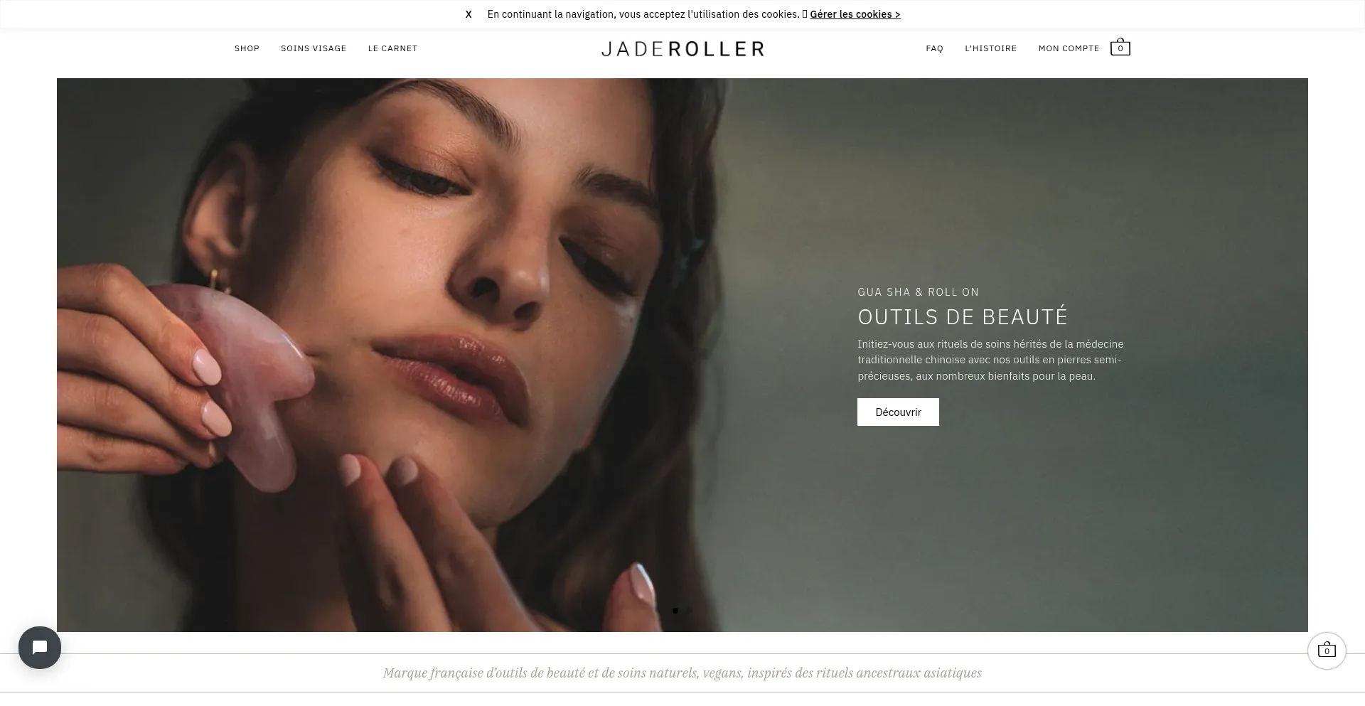 Website screenshot of Jaderoller.com