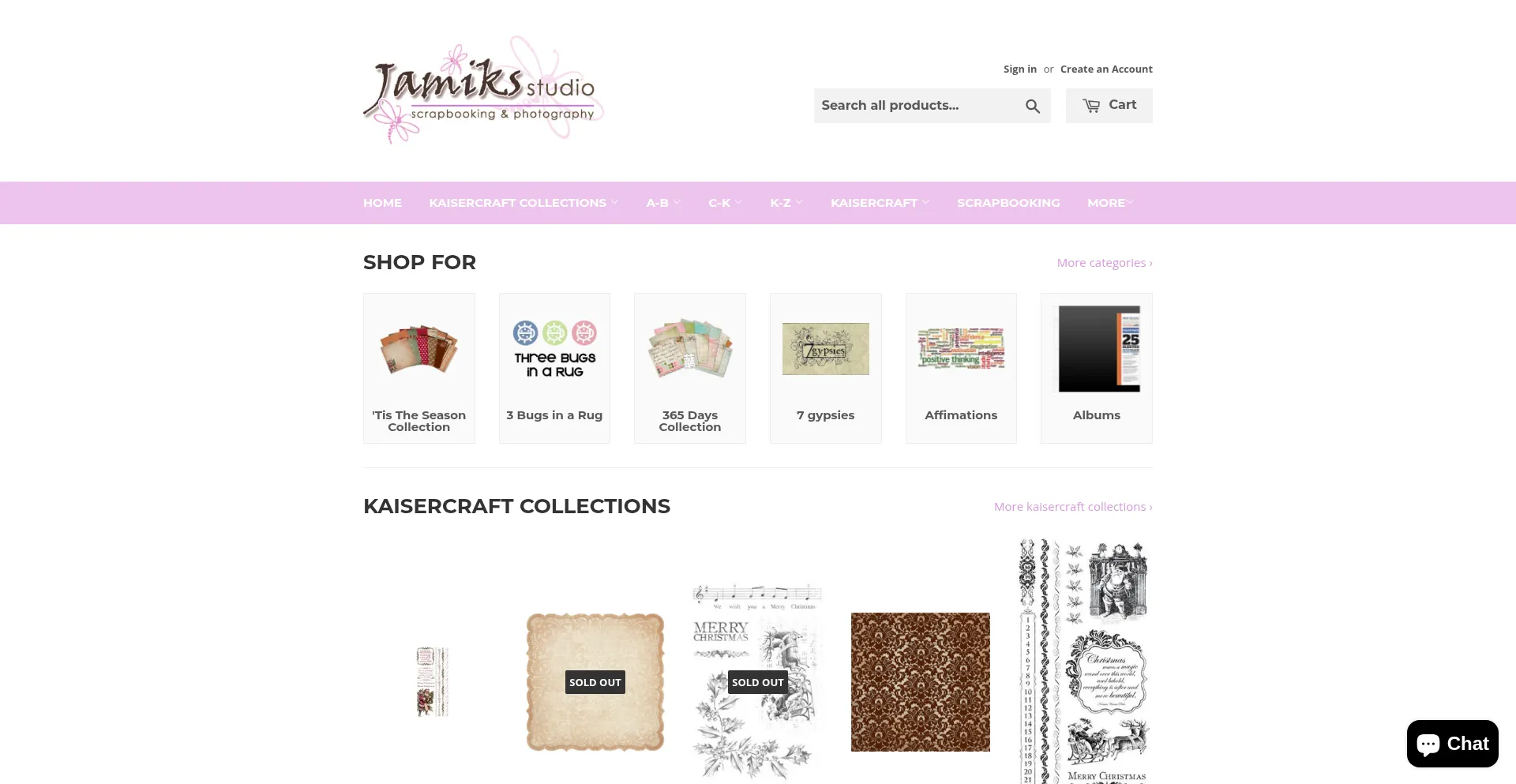 Website screenshot of Jamiksstudio.com