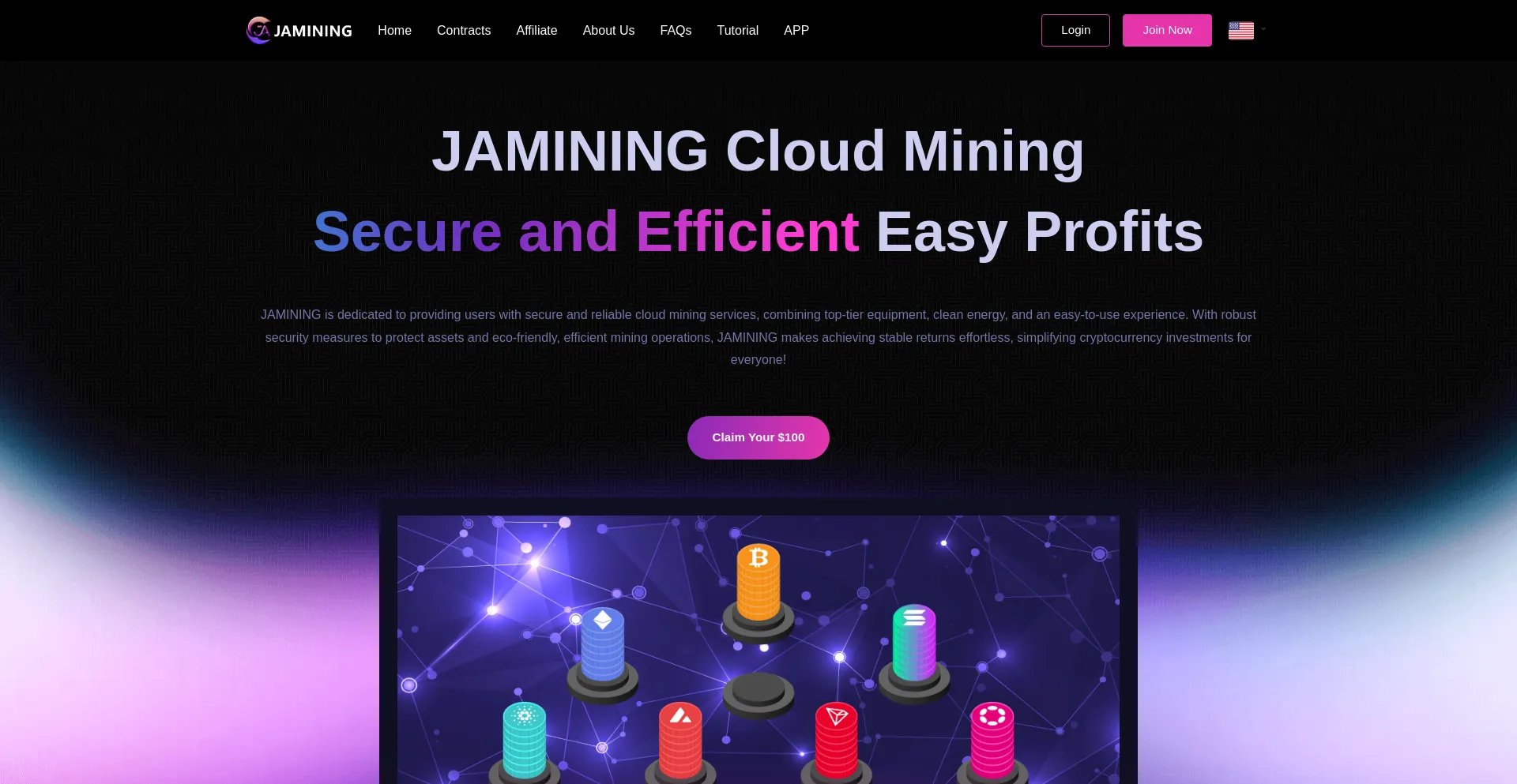 Website screenshot of Jamining.org