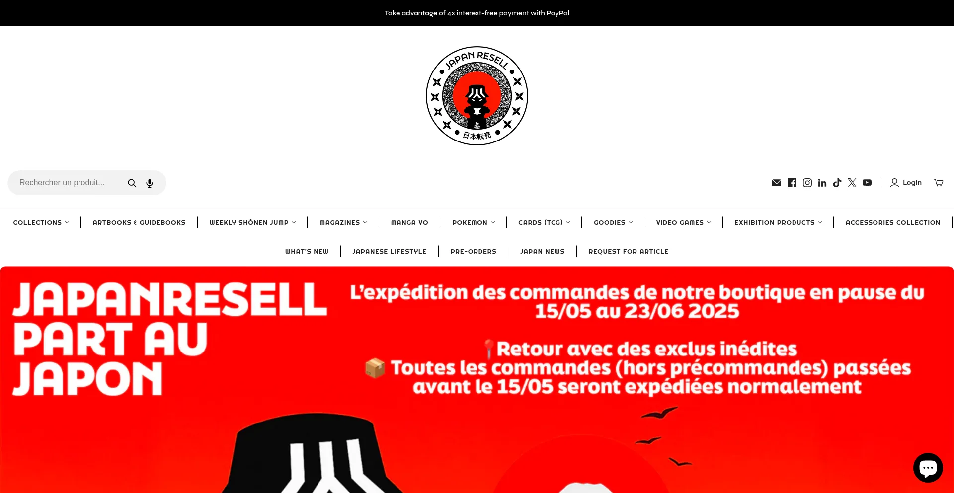 Website screenshot of Japanresell.com