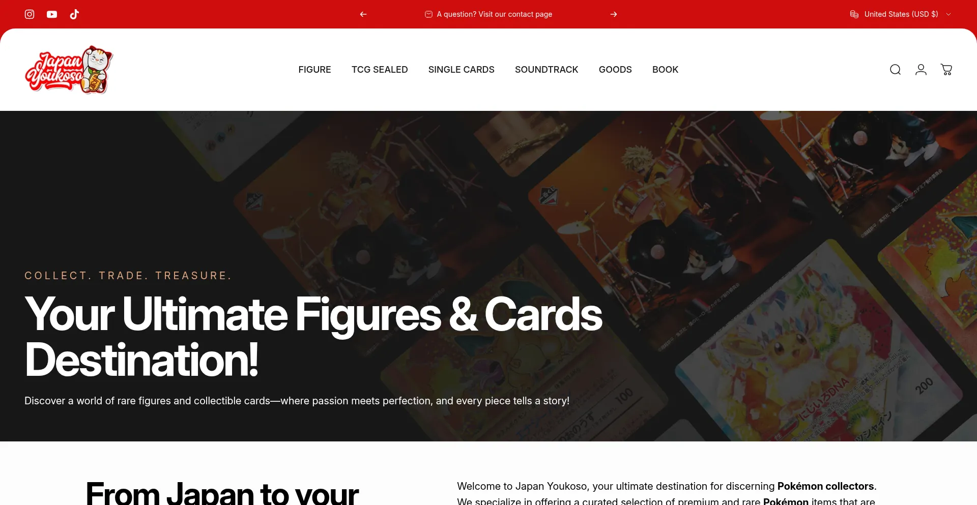 Website screenshot of Japanyoukoso.com