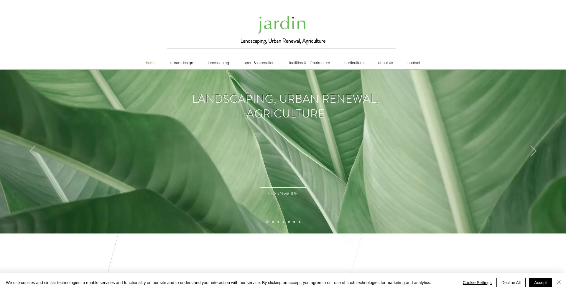 Website screenshot of Jardin.com