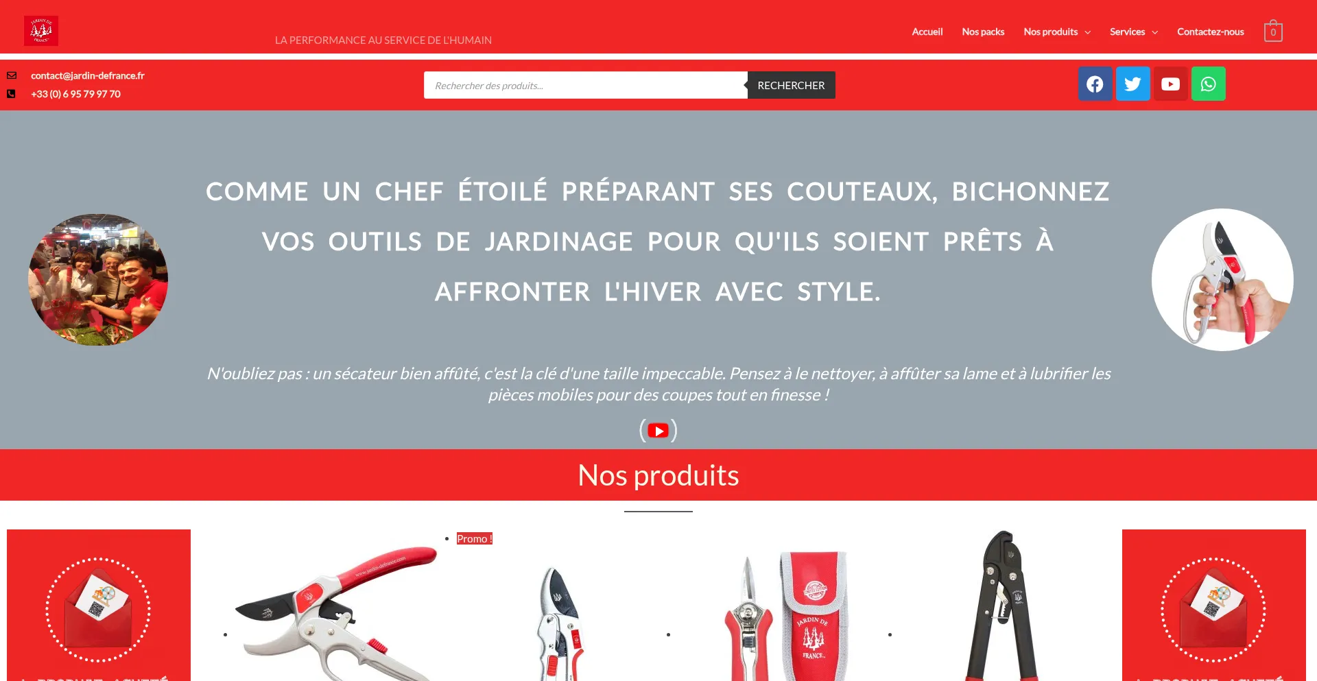 Website screenshot of Jardin-france.fr