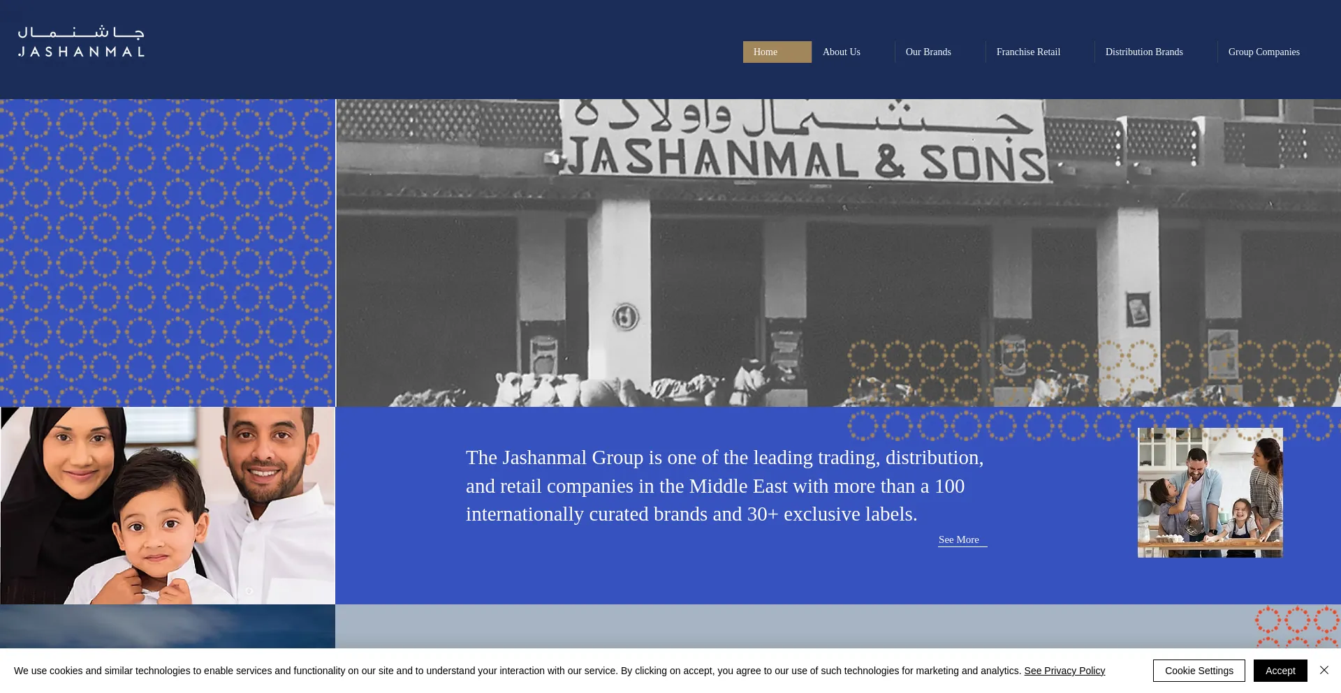 Website screenshot of Jashanmalgroup.com