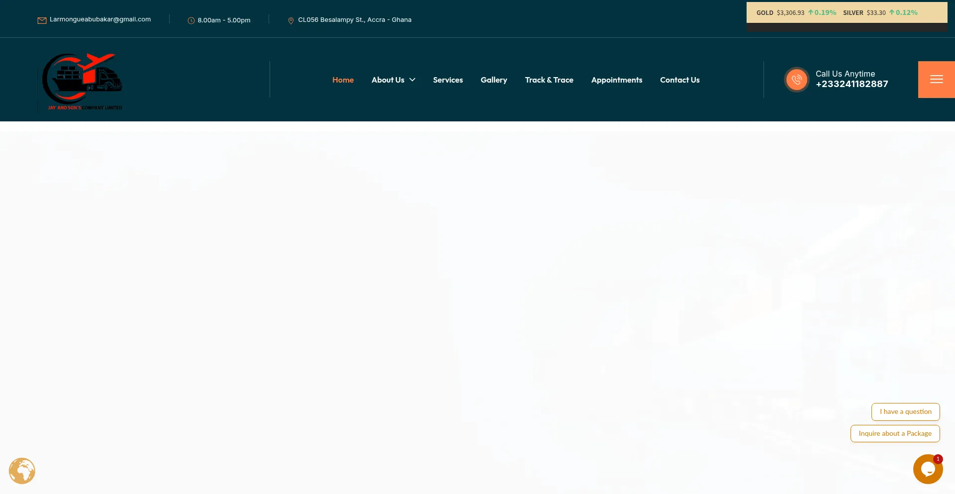 Website screenshot of Jaysonscompanylimited.com
