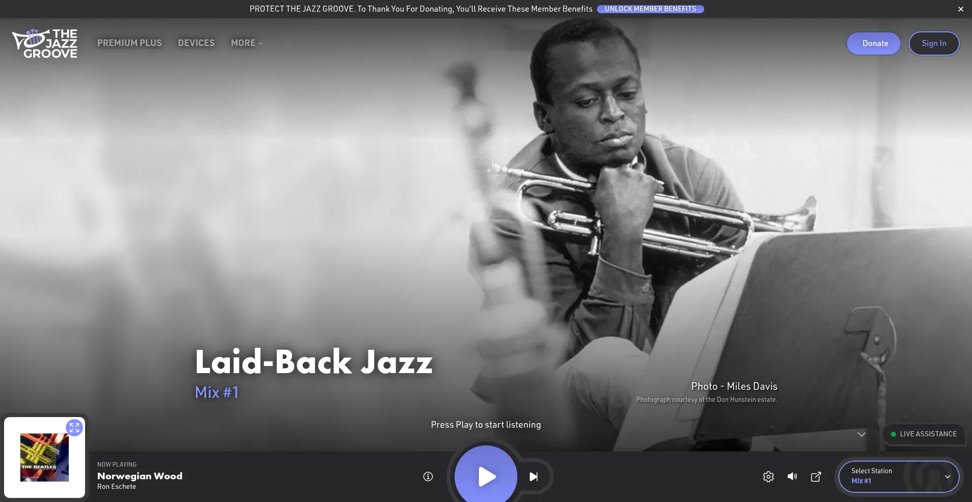 Website screenshot of Jazzgroove.org