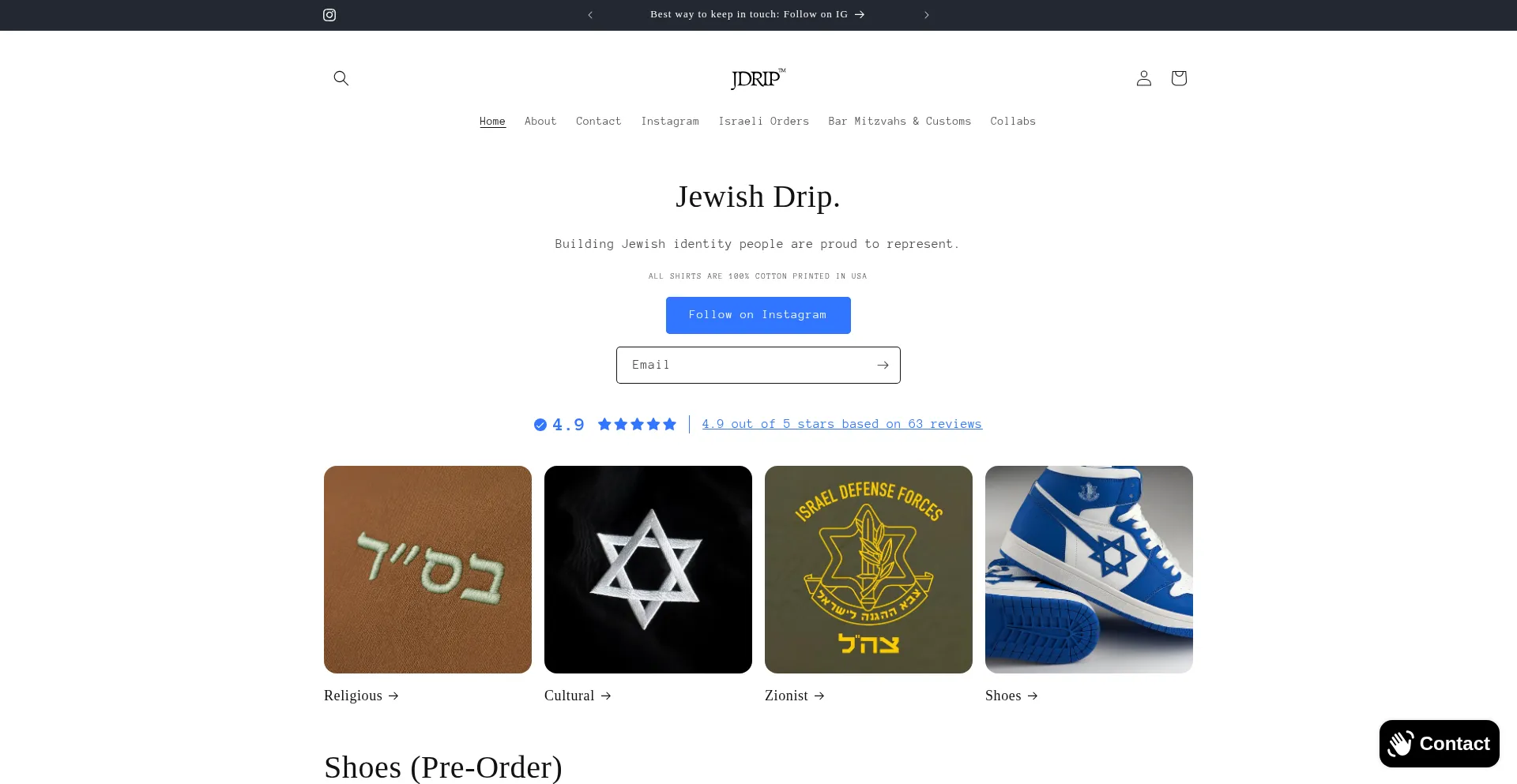 Website screenshot of Jdrip.com