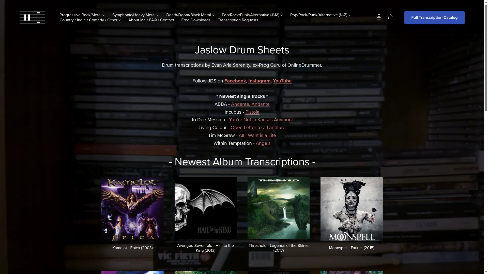 Jdrumsheets.com