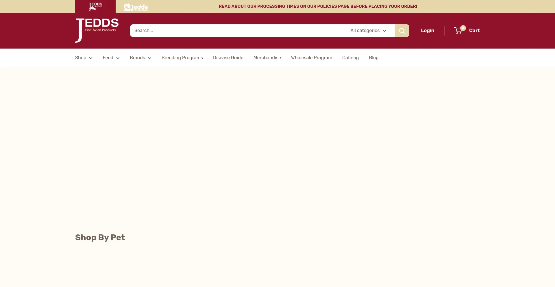 Website screenshot of Jedds.com