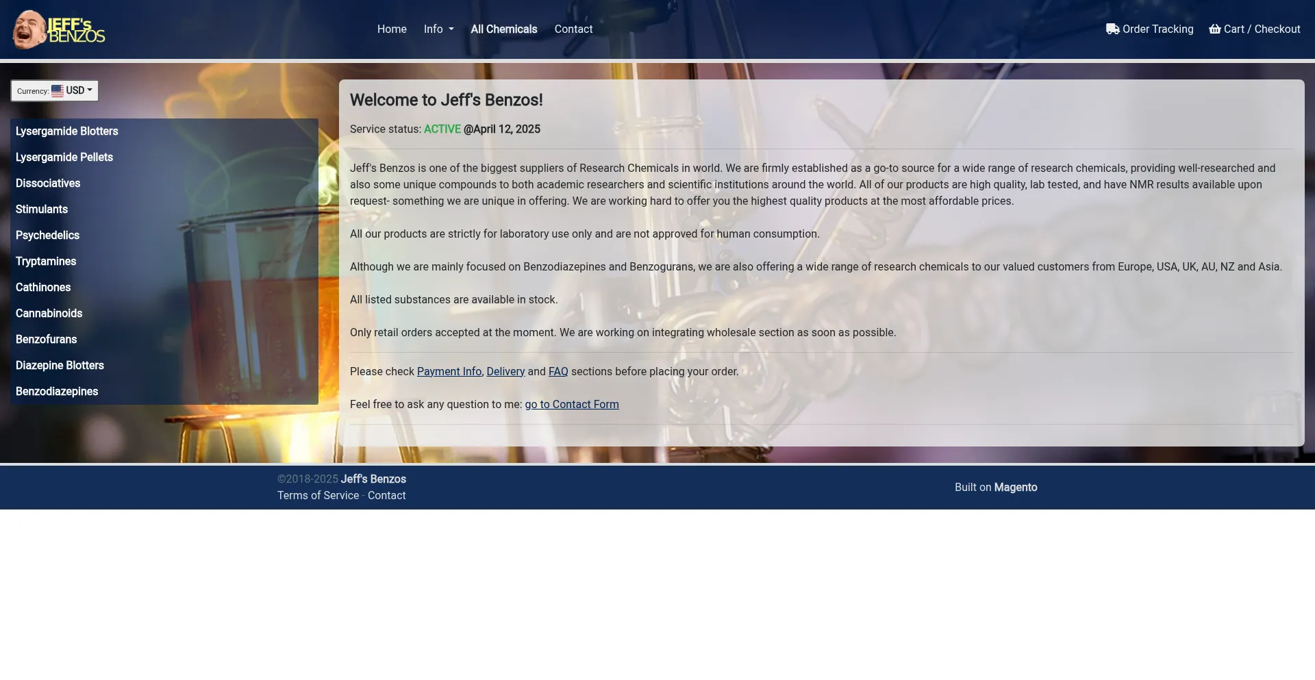 Website screenshot of Jeffbenzos.net
