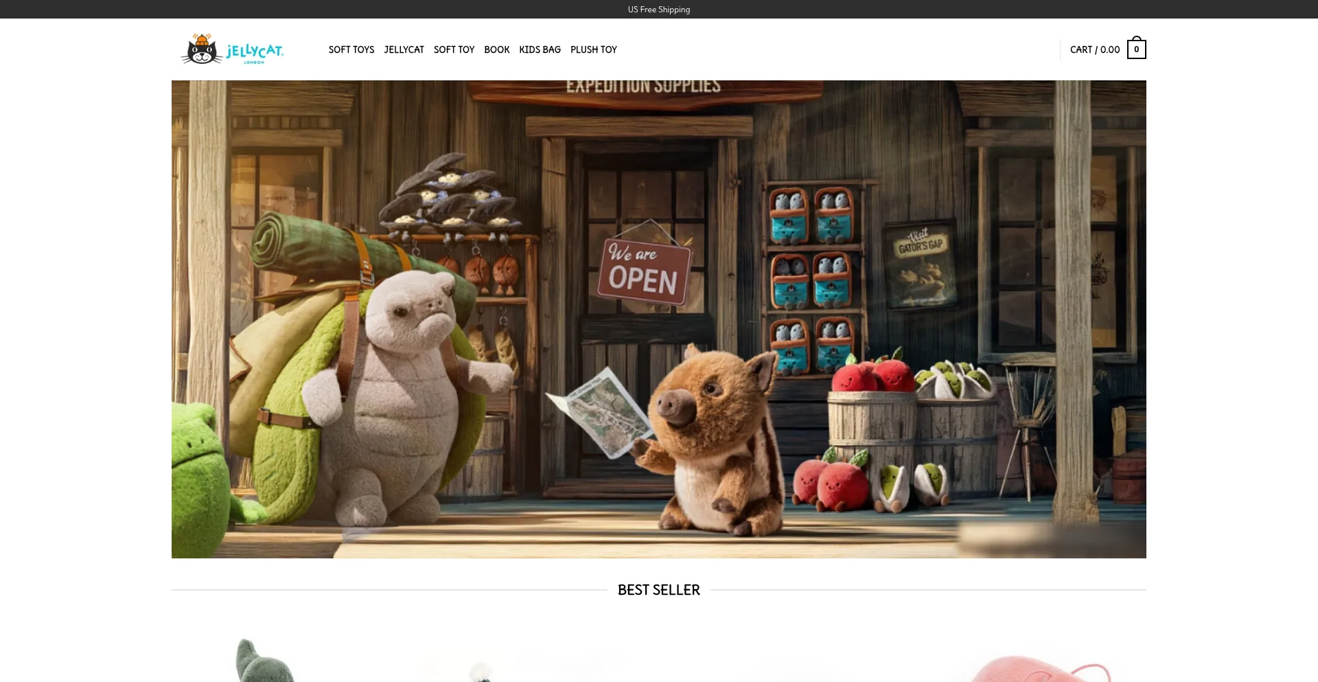 Website screenshot of Jelly-cat.co.uk