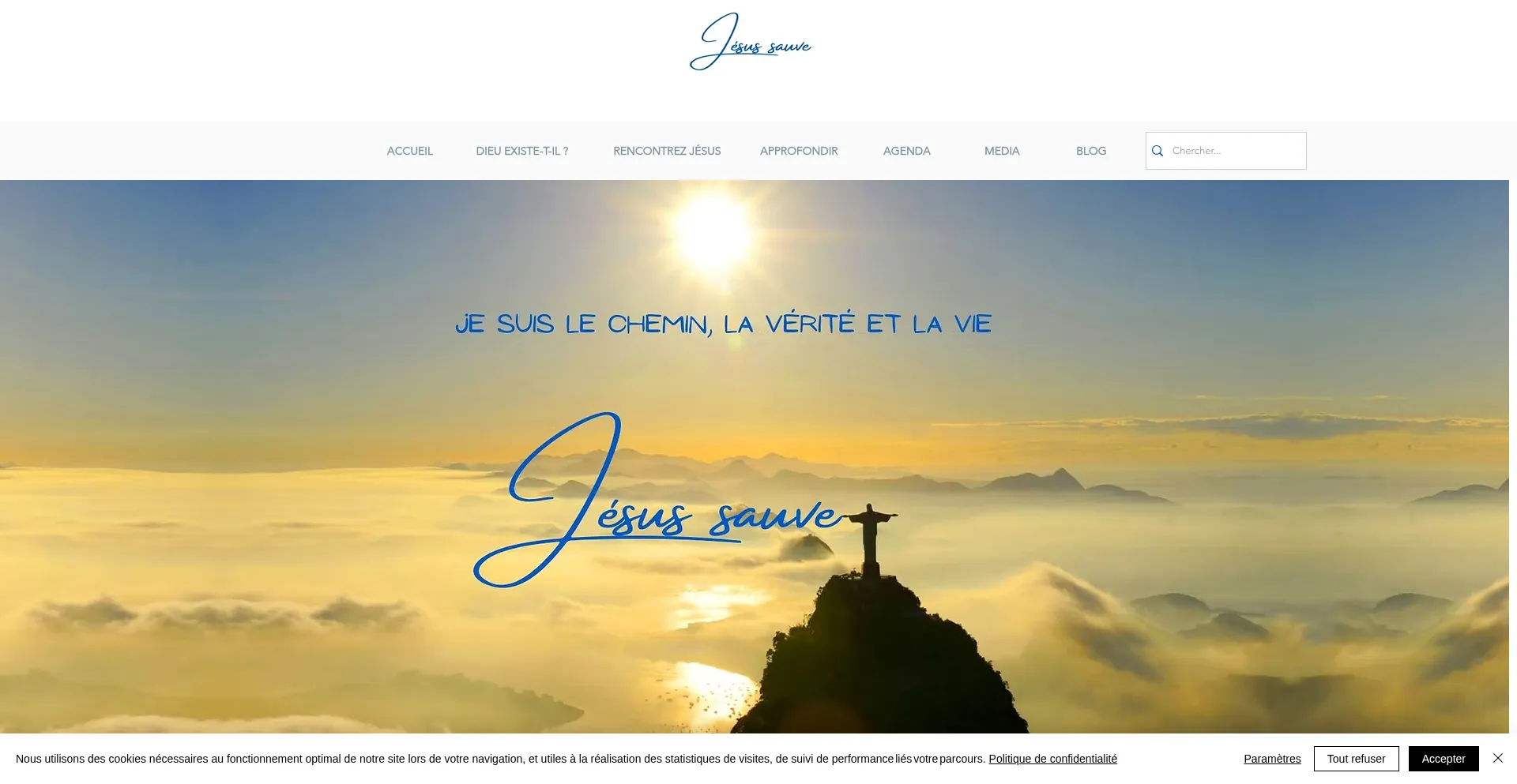 Website screenshot of Jesus-sauve.fr