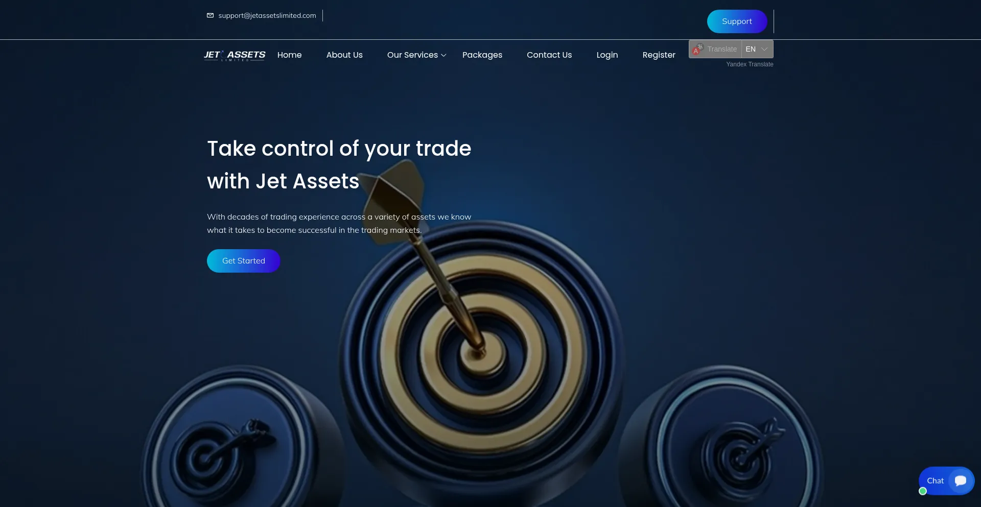 Website screenshot of Jetassetslimited.com
