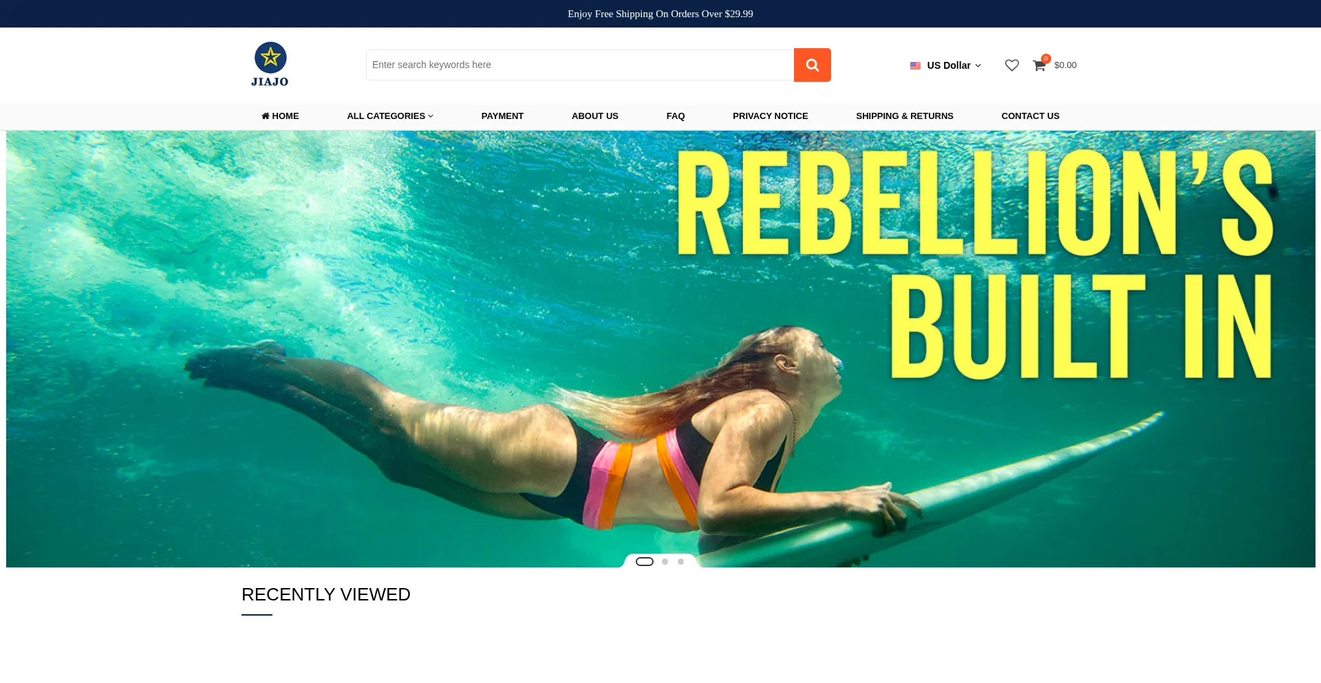 Website screenshot of Jiajo.com