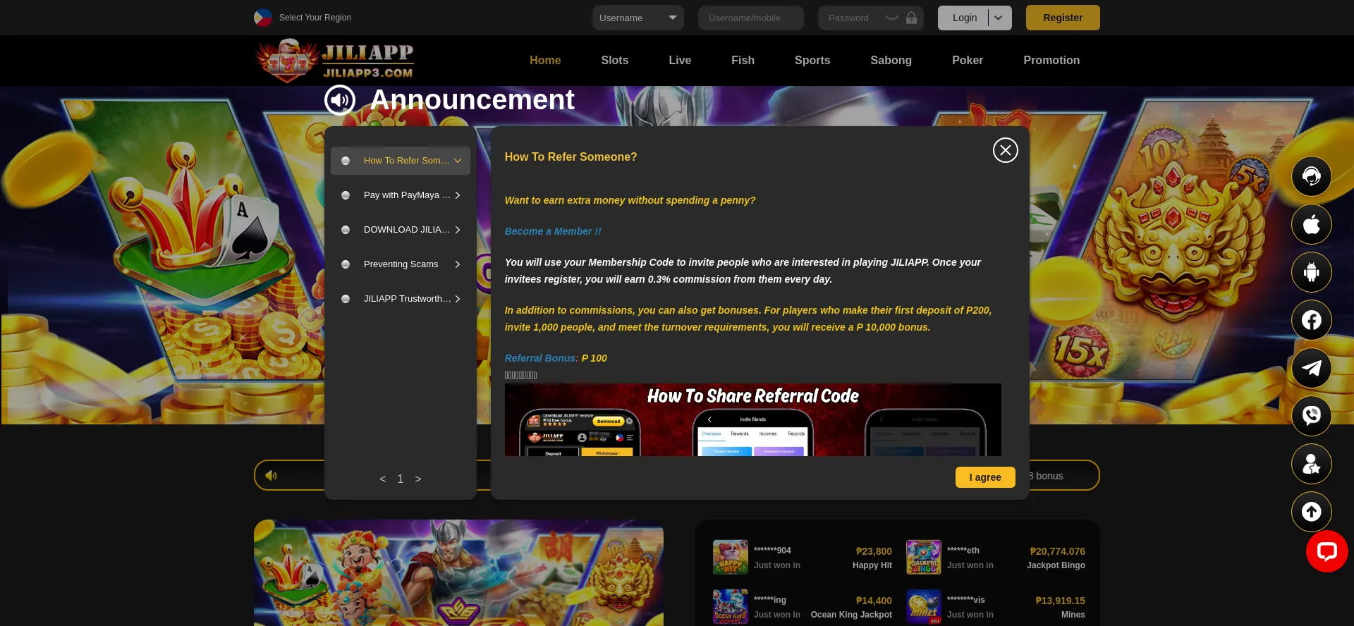 Website screenshot of Jiliapp0.com