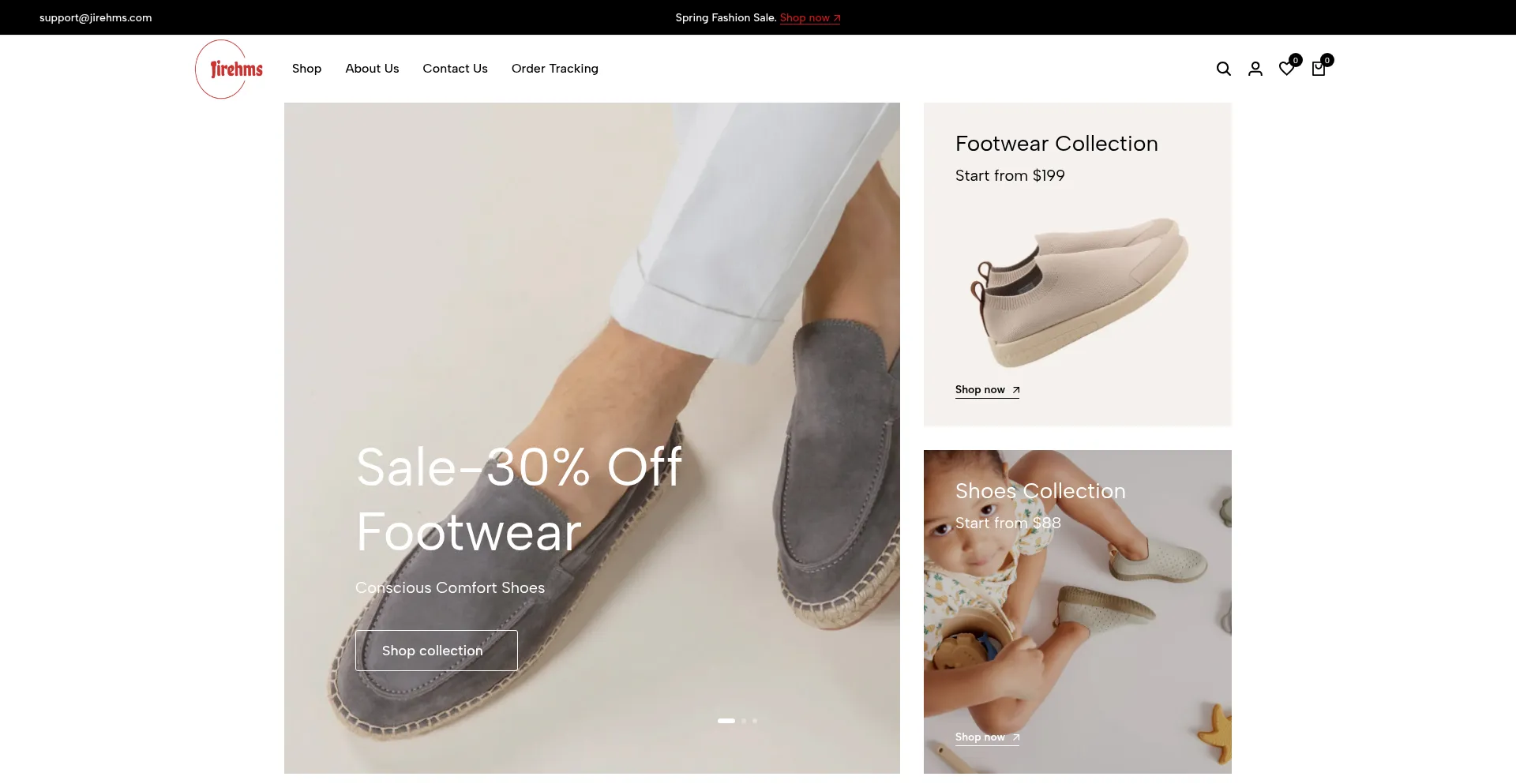 Website screenshot of Jirehms.com