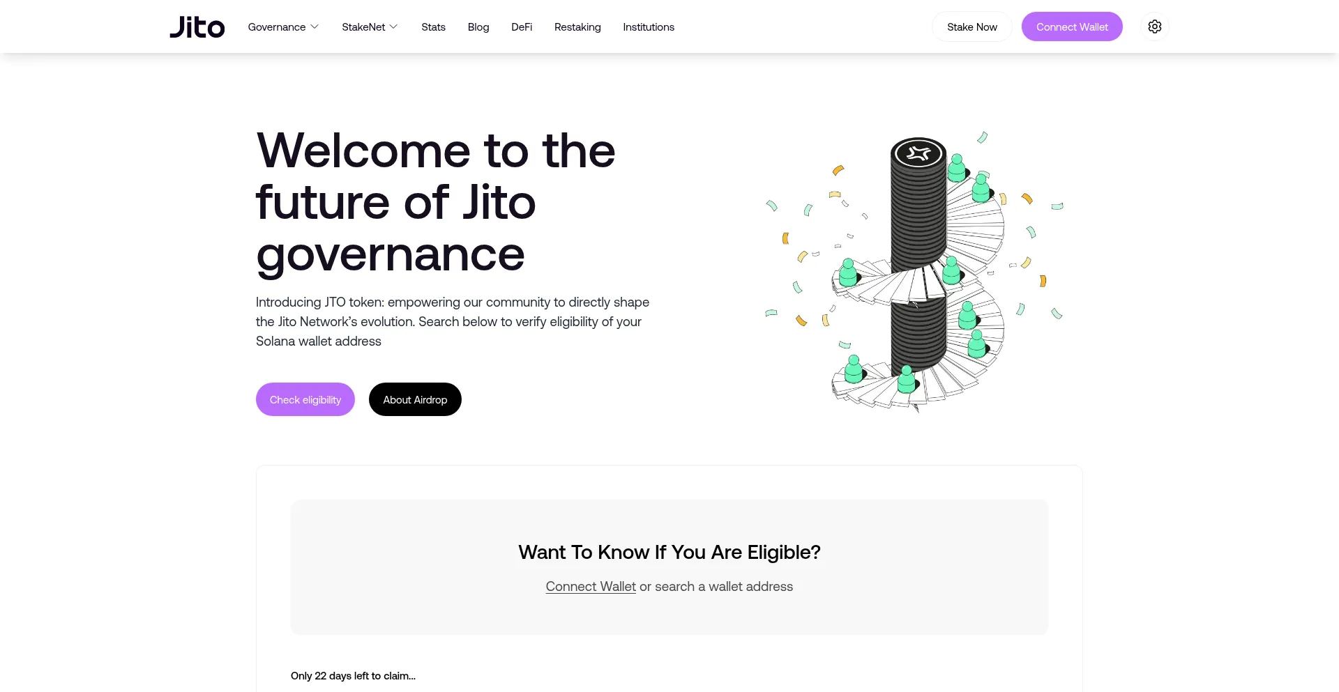Website screenshot of Jito.solcore.cc