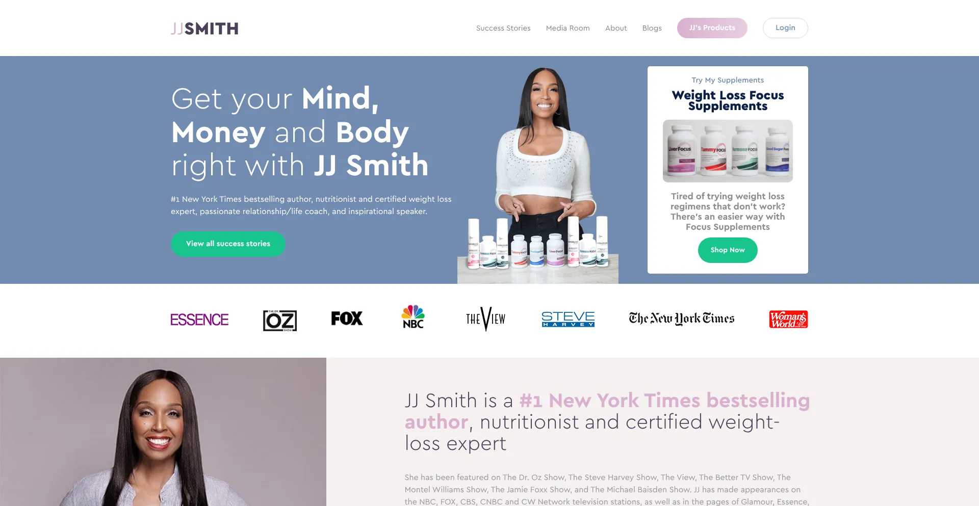 Website screenshot of Jjsmithonline.com