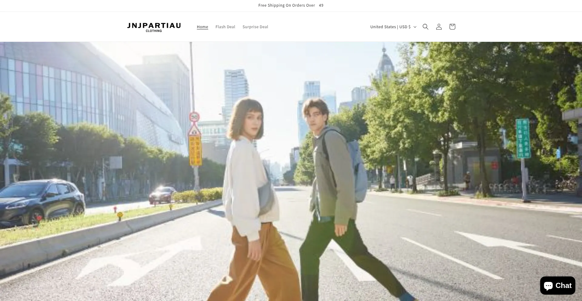 Website screenshot of Jnjpartiau.shop