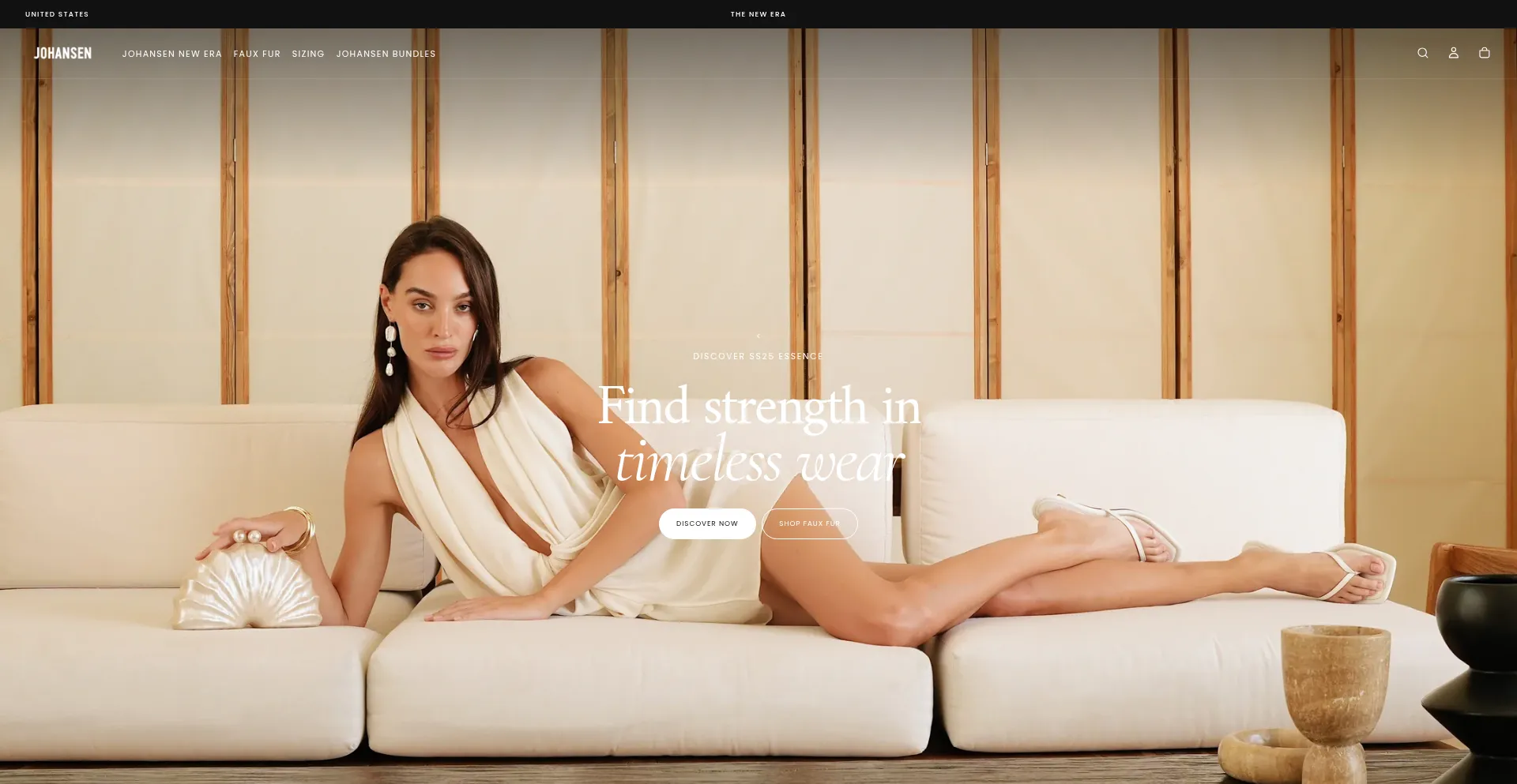 Website screenshot of Johansenofficial.com