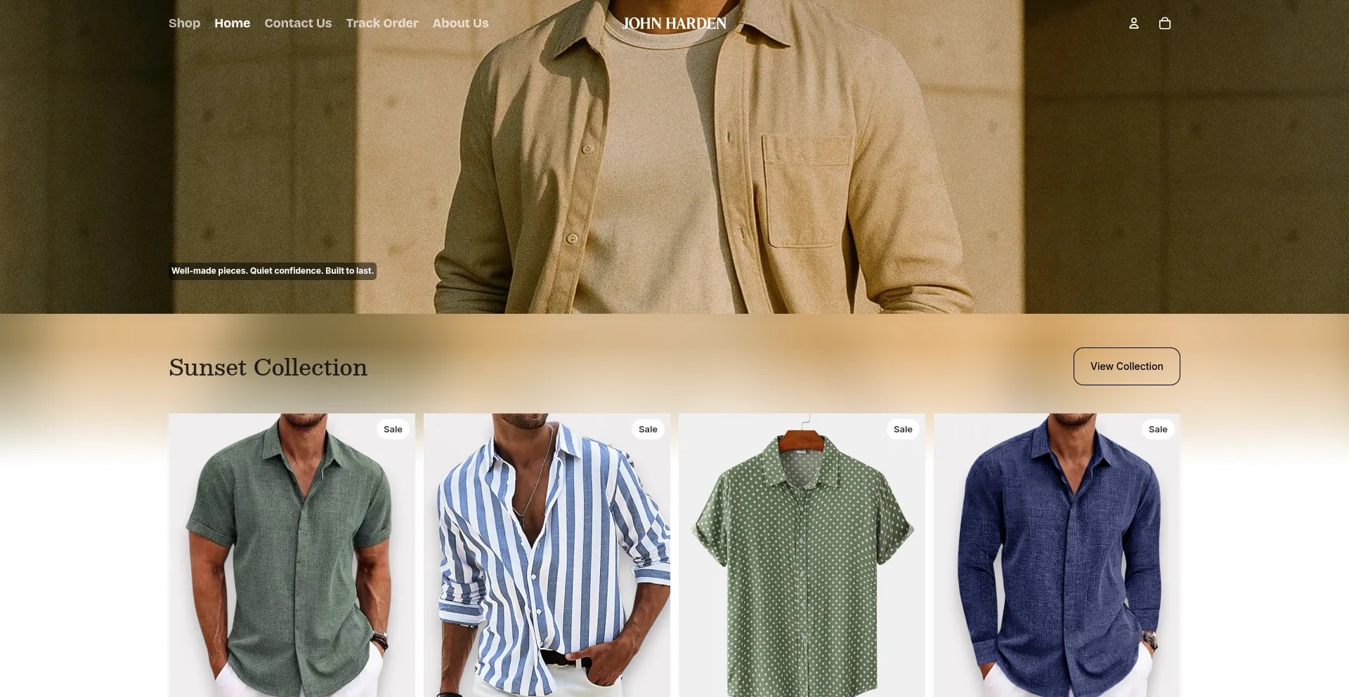 Website screenshot of John-harden.com