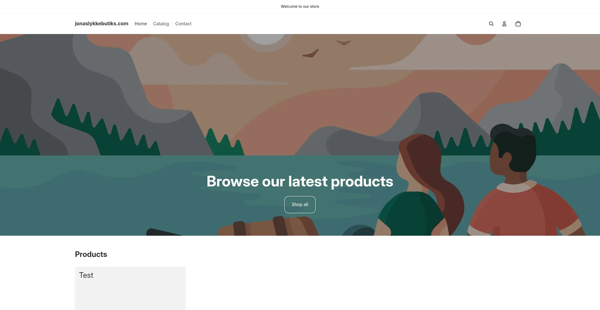 Website screenshot of Jonaslykkebutiks.com